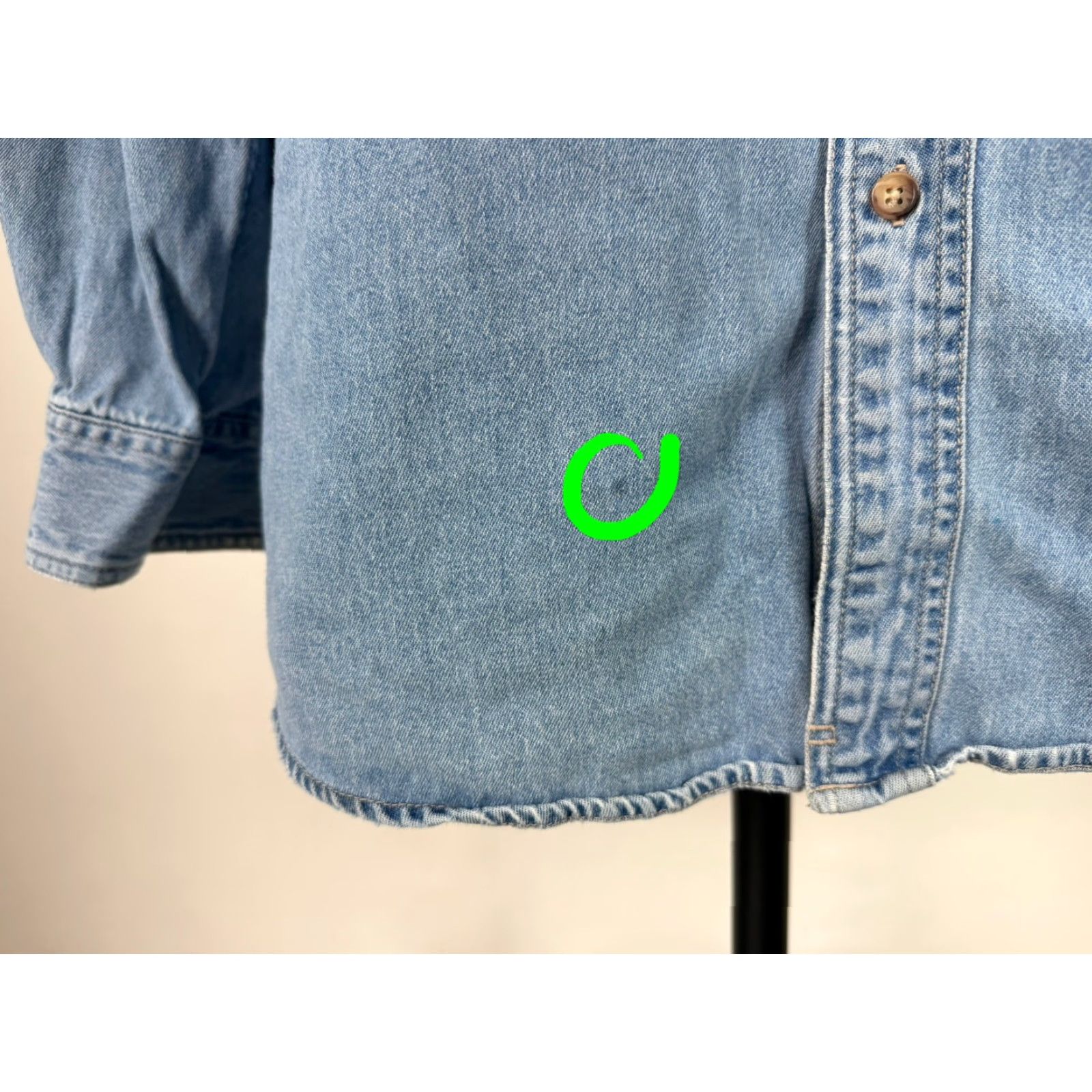 Hope VINTAGE Swingster Denim Shirt Men L Blue Cotton Heavyweight Pockets 90s Outdoor Y2K Button-Down Collared Size US L / EU 52-54 / 3 - 6 Thumbnail
