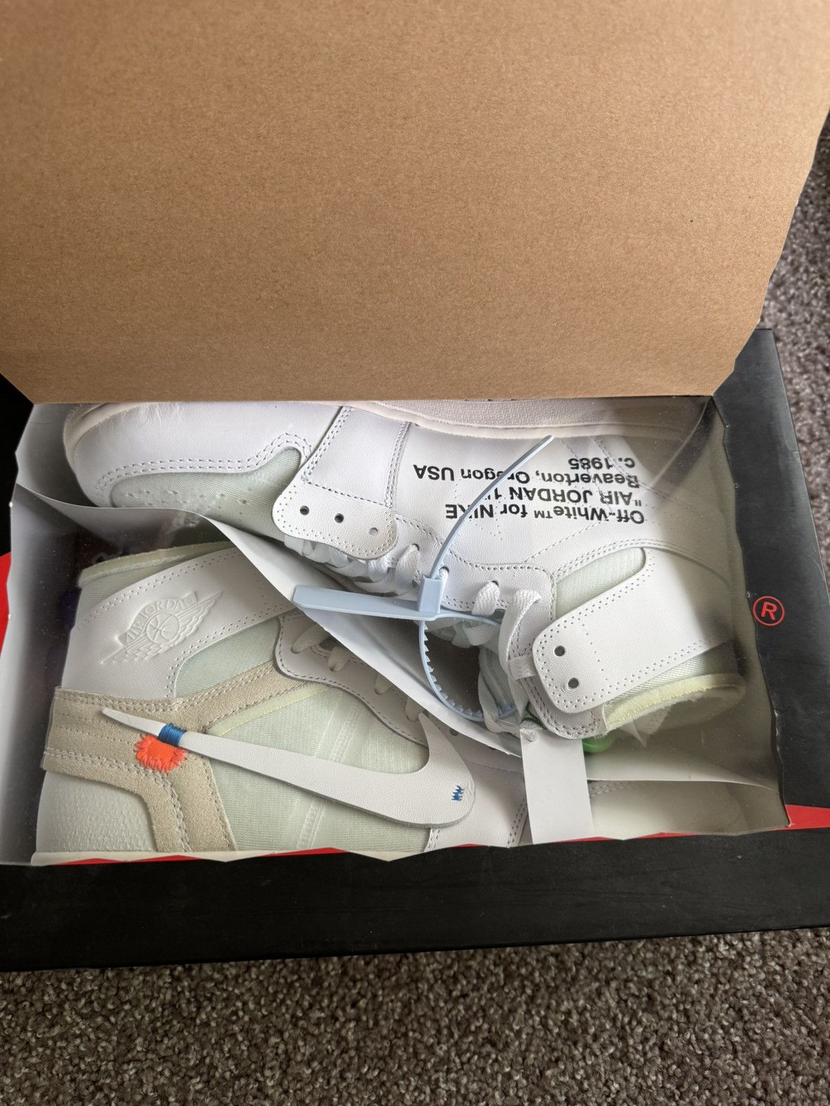 Jordan Brand × Off-White Off-White x Air Jordan 1 Euro **SOLD** Size US 11.5 / EU 44-45 - 24 Thumbnail