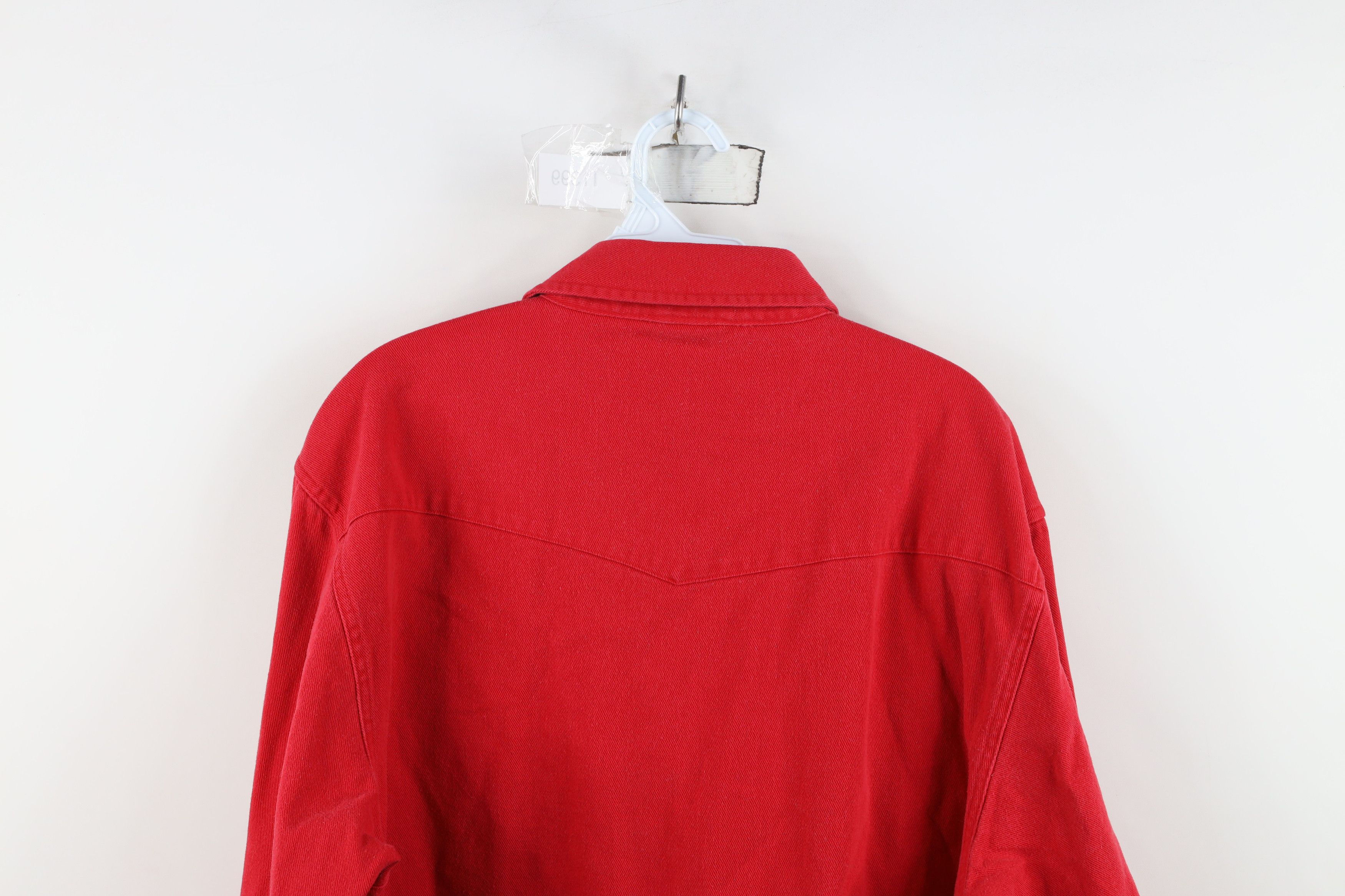 Marlboro Vintage 90s Marlboro Heavy Western Cowboy Button Shirt Red Size US L / EU 52-54 / 3 - 11 Thumbnail