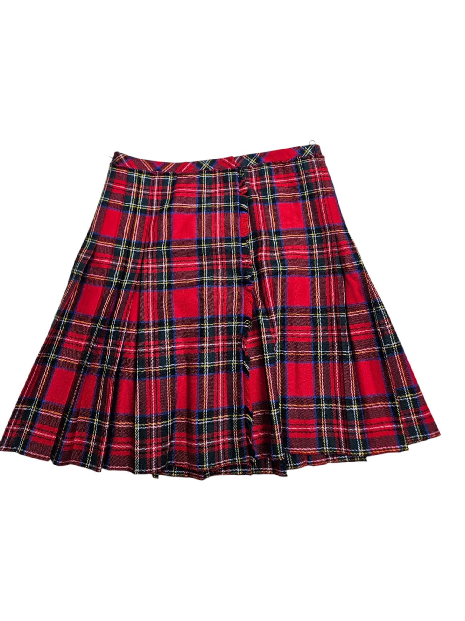 Dolce & Gabbana Red Plaided A-Line Pleated Skirt Size S / US 4 / IT 40 - 1 Thumbnail