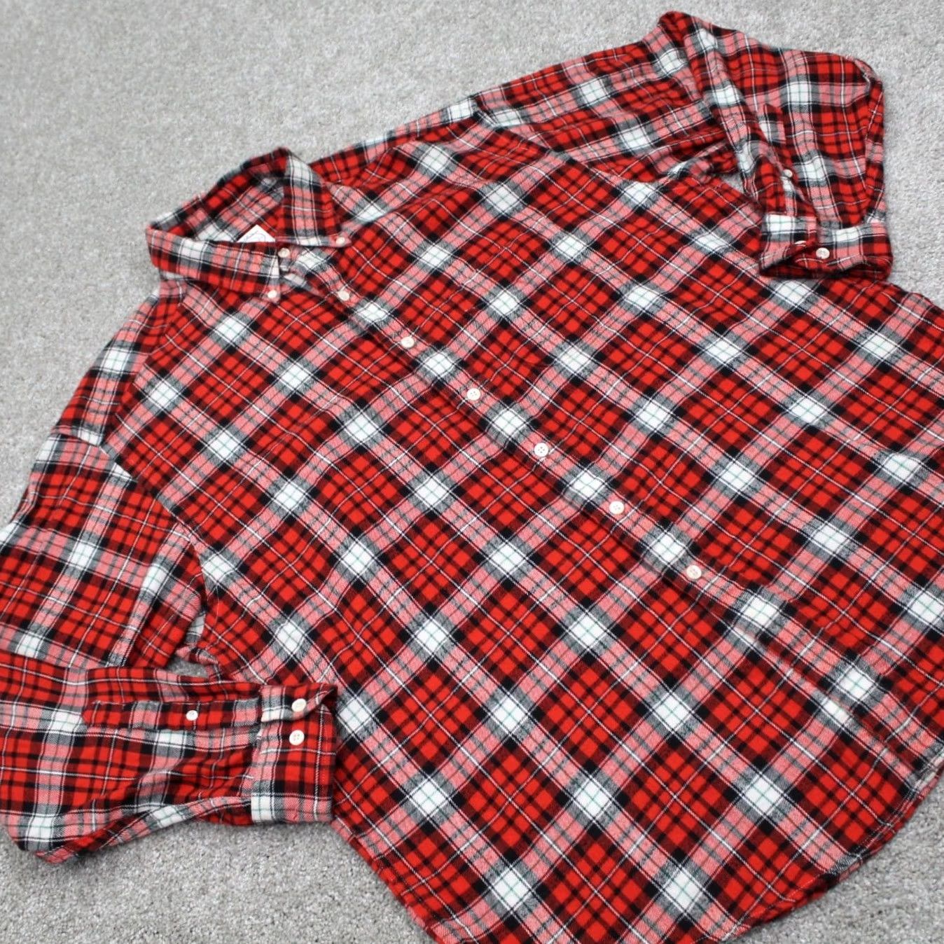 Brooks Brothers Brooks Brothers Sport Shirt Mens Large Red Plaid Cotton L/S Flannel Button Down Size US L / EU 52-54 / 3 - 6 Thumbnail