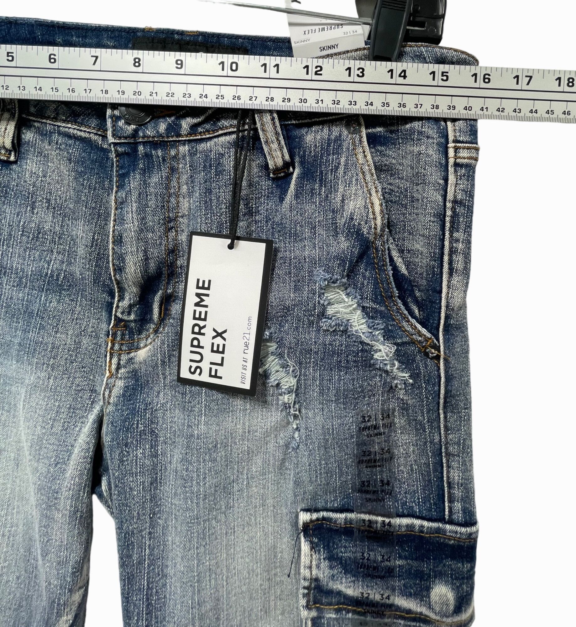 rue21 Rue 21 - Men's Supreme Flex Skinny Jeans - Blue - 32 x 34 Size US 32 / EU 48 - 3 Thumbnail