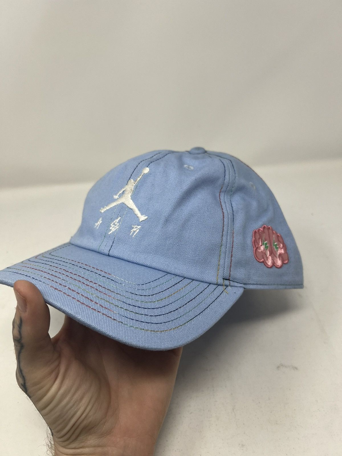 Jordan Brand × Nike Jordan X J Balvin baby blue strap back hat FW22 rare Size ONE SIZE - 1 Thumbnail