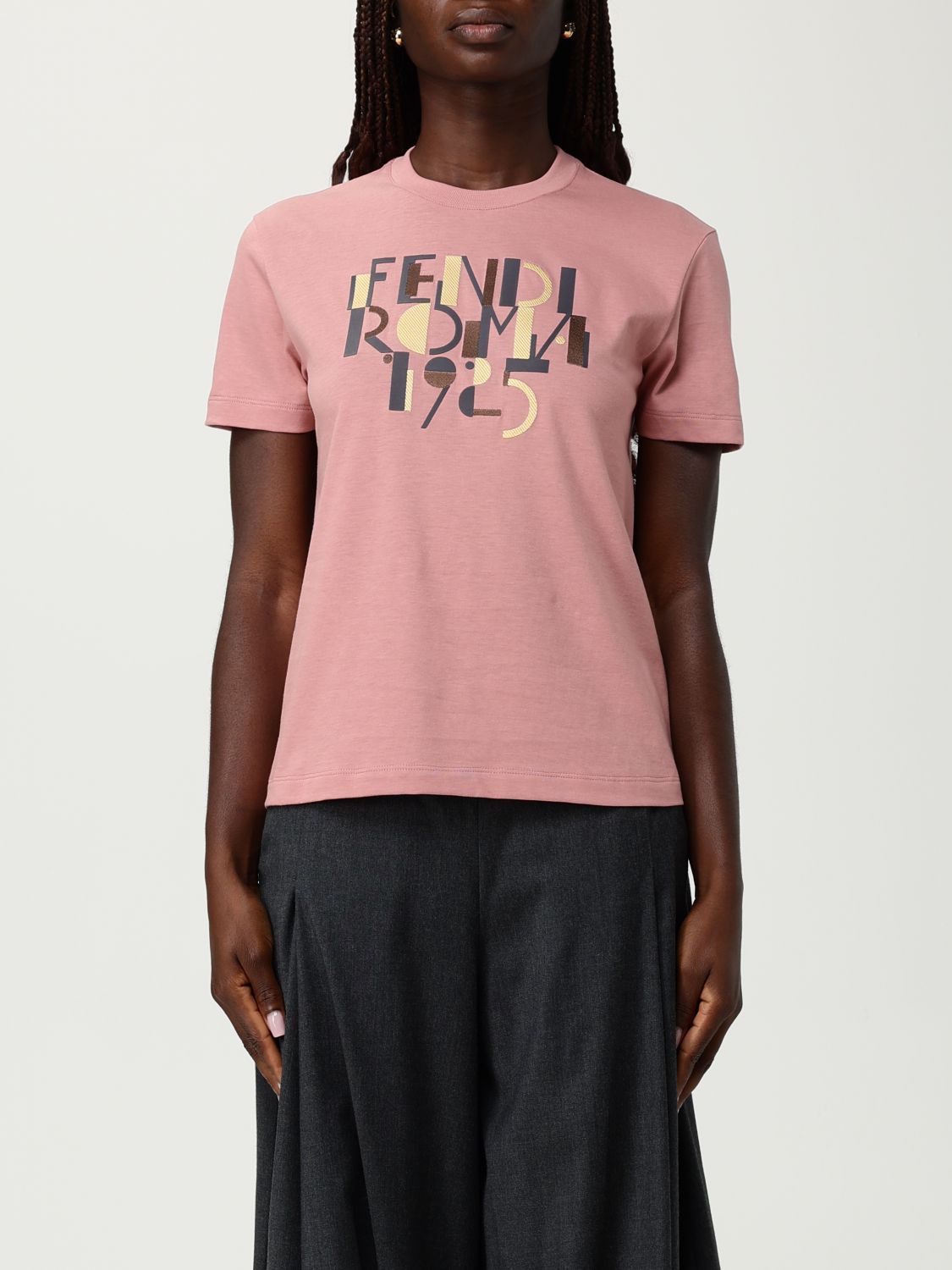 Fendi Fendi T-Shirt Woman Pink Size S / US 4 / IT 40 - 1 Thumbnail