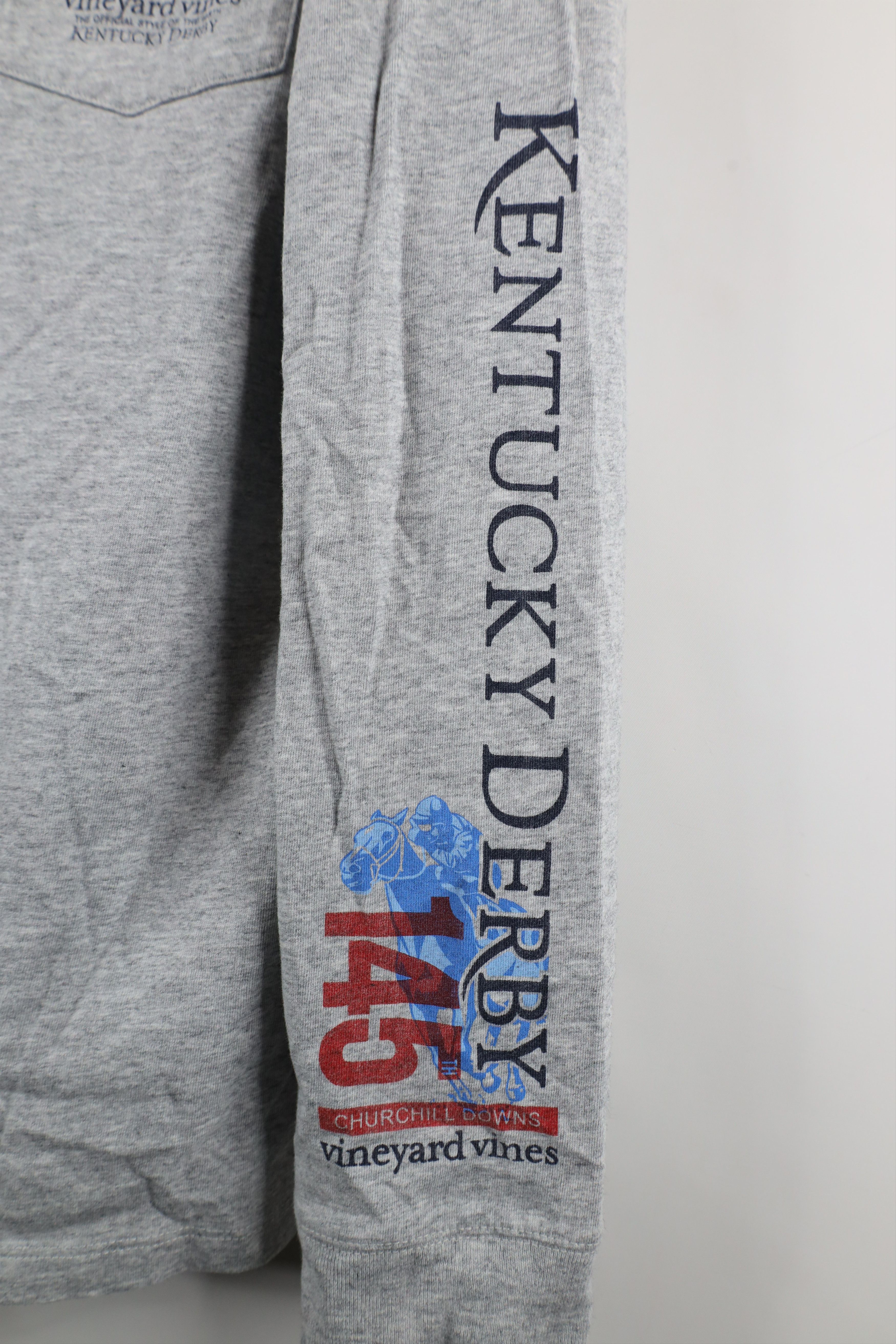 Vineyard Vines × Vintage Vineyard Vines Derby Long Sleeve Pocket T-Shirt Gray Size US M / EU 48-50 / 2 - 6 Thumbnail
