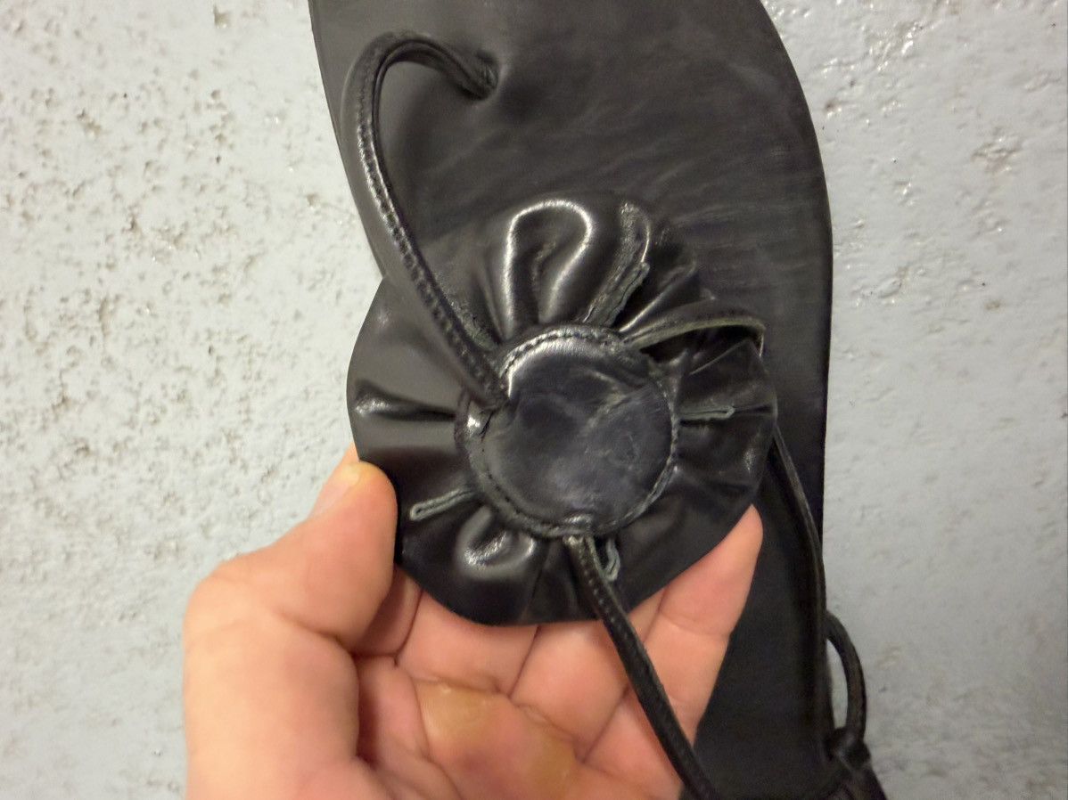 Saint Laurent Paris Saint Laurent Leather Flower Sandals Size US 7.5 / IT 37.5 - 10 Thumbnail