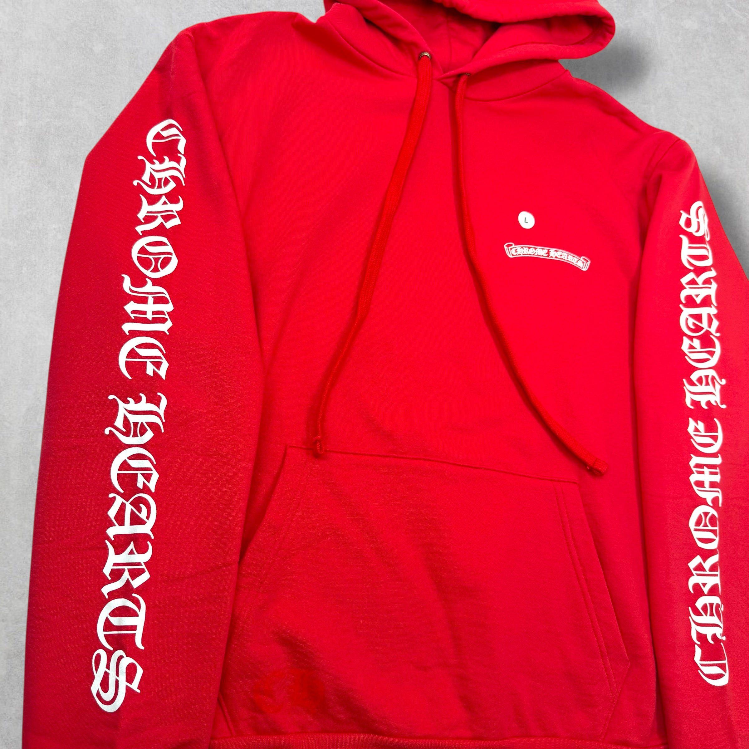 Chrome Hearts Chrome Hearts Red Scroll Logo Hoodie L Size US L / EU 52-54 / 3 - 4 Thumbnail