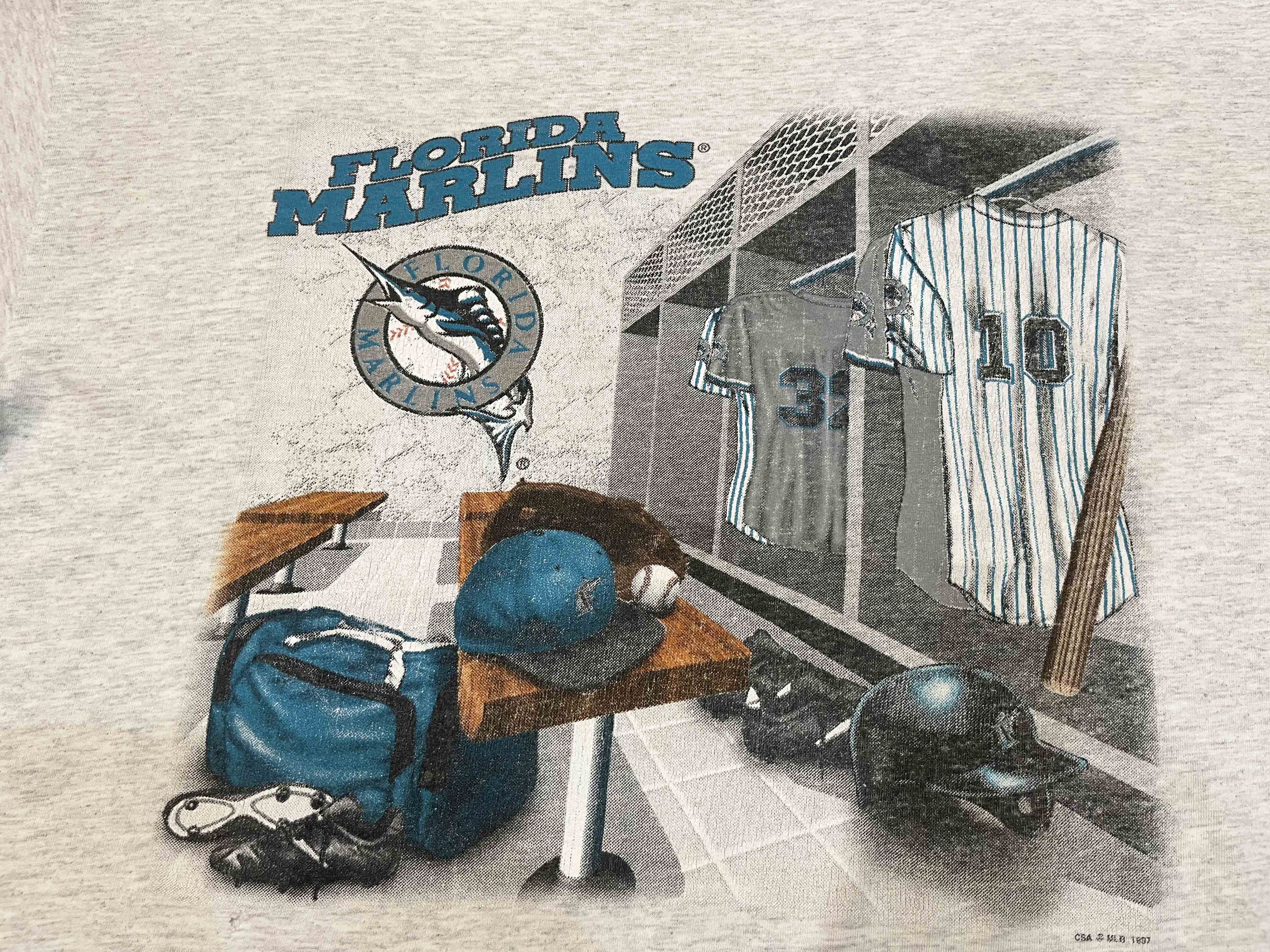 MLB × Vintage Vintage CSA 1997 MLB Florida Marlins Baseball T-Shirt Size US XL / EU 56 / 4 - 2 Thumbnail