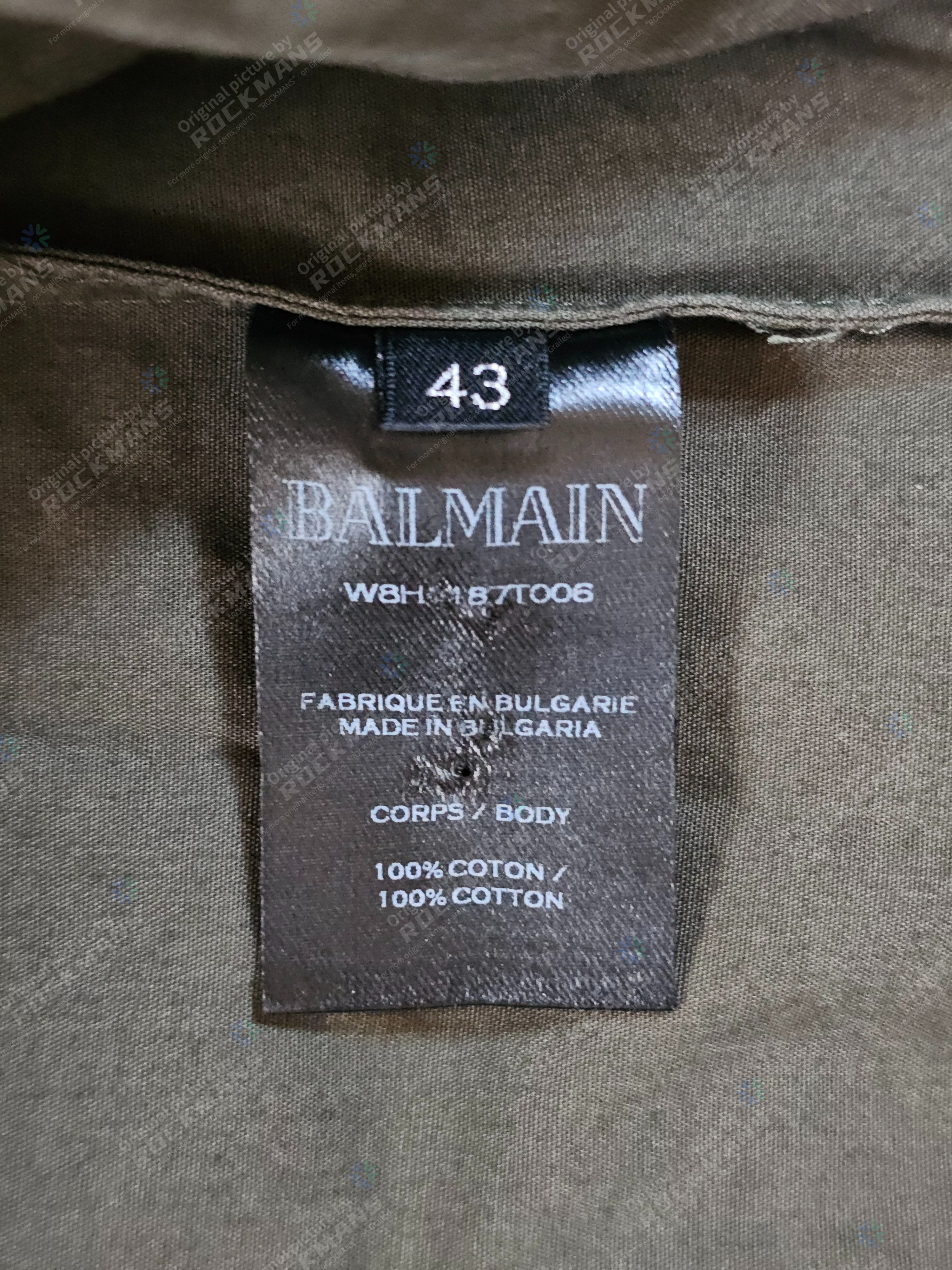 Balmain Balmain Men's Army Thick Embroidery Shirt Size 42 Size US L / EU 52-54 / 3 - 5 Thumbnail
