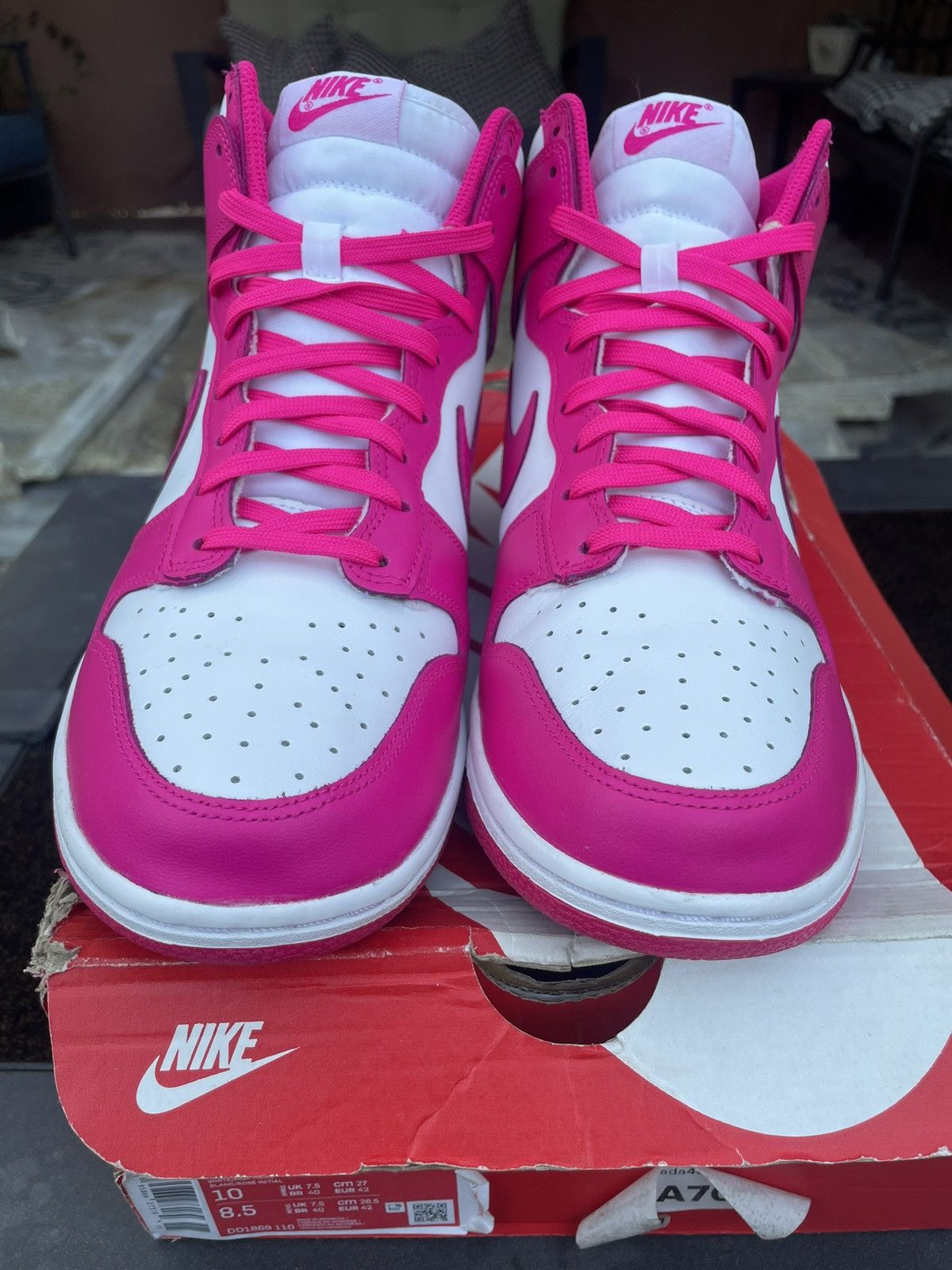 Nike Nike Dunk High Pink Prime Size US 10 / IT 40 - 2 Thumbnail