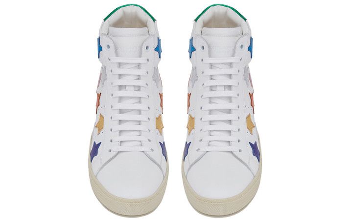 Saint Laurent Paris o1bcso1str1225 Court Classic SL/06 Metalic in White Size US 11 / IT 41 - 5 Thumbnail