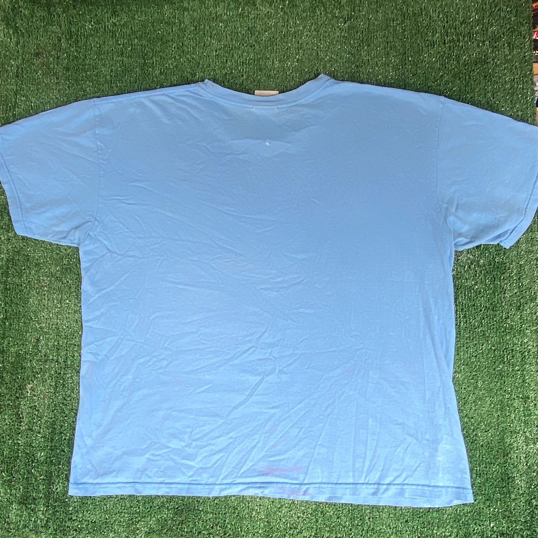 Nike Vintage Y2K Nike Logo Shirt Baby Blue Off Center Swoosh Tee Size US XL / EU 56 / 4 - 5 Thumbnail