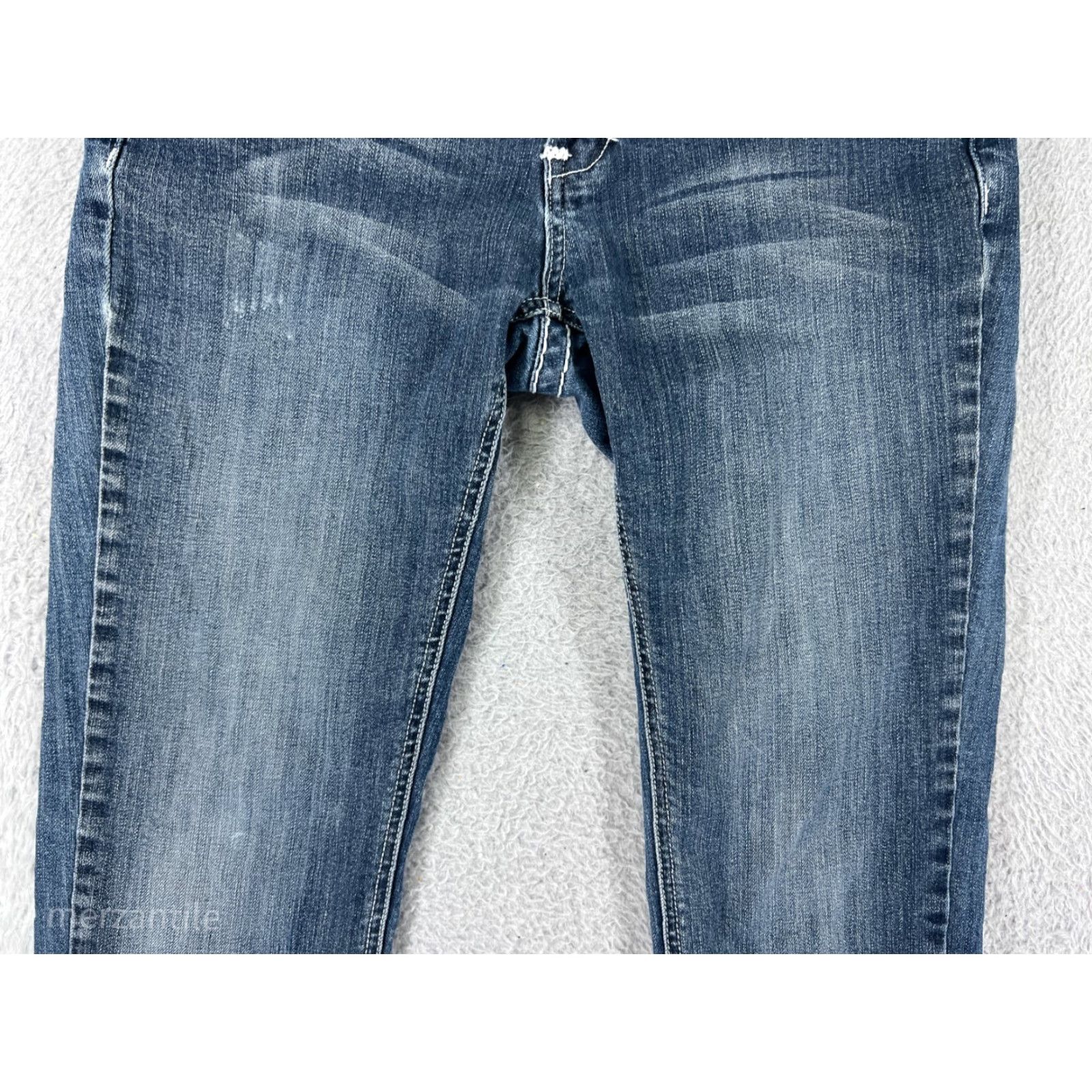 Vintage Downeast Blue Denim Capri Jeans Women 8 Slim Crop 5-Pocket Cotton Blend Regular Rise Size 30" / US 8 / IT 44 - 7 Thumbnail