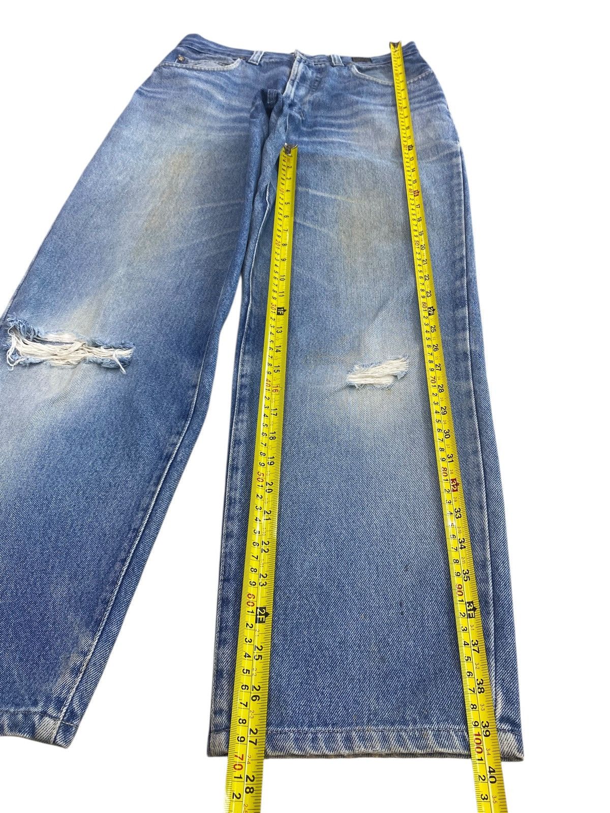 Versace Versace Whiskers Faded Wash Style Bag Ripped Jeans Size US 30 / EU 46 - 7 Thumbnail