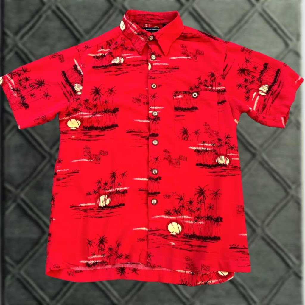 Vintage Knightsbridge Hawaiian Shirt Mens M Rayon Tropical Beach VACATION Button Down Size US M / EU 48-50 / 2 - 1 Thumbnail