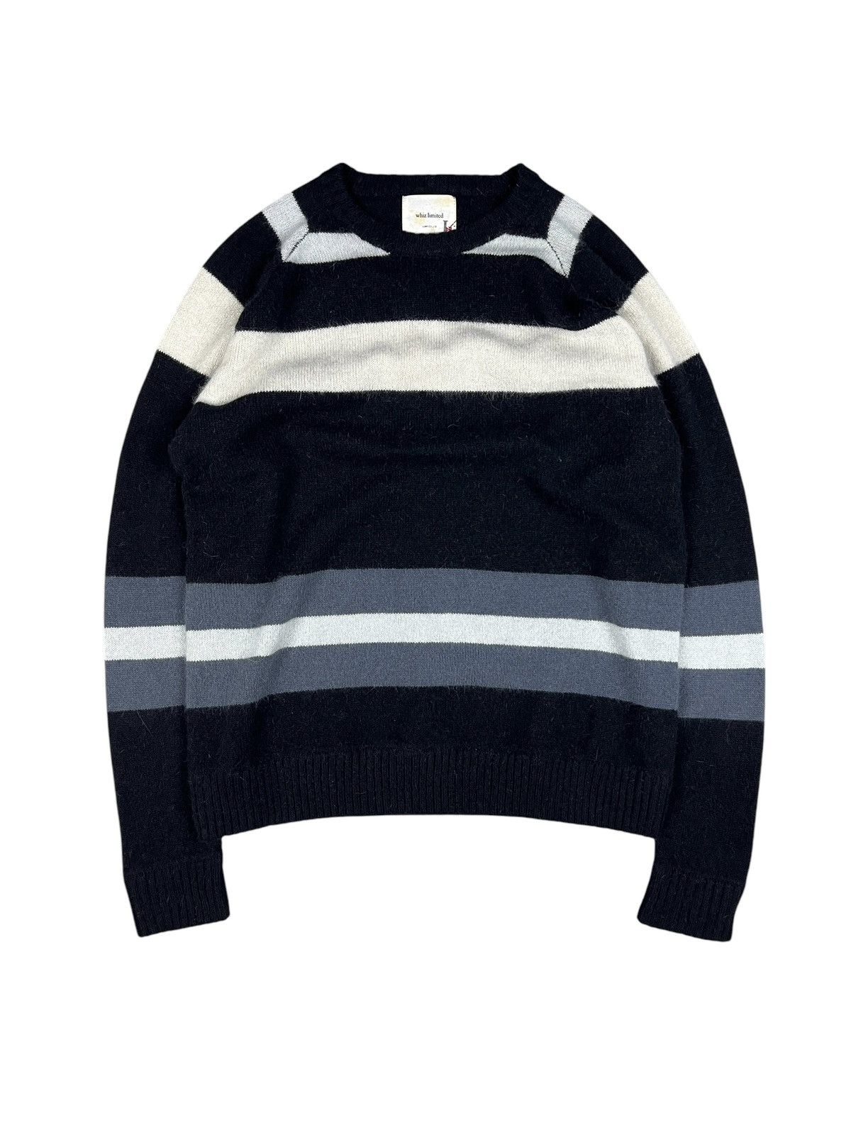 Japanese Brand × Vintage × WHIZ LIMITED Vintage Whiz Limited Stripes Mohair Sweater Size US L / EU 52-54 / 3 - 1 Thumbnail
