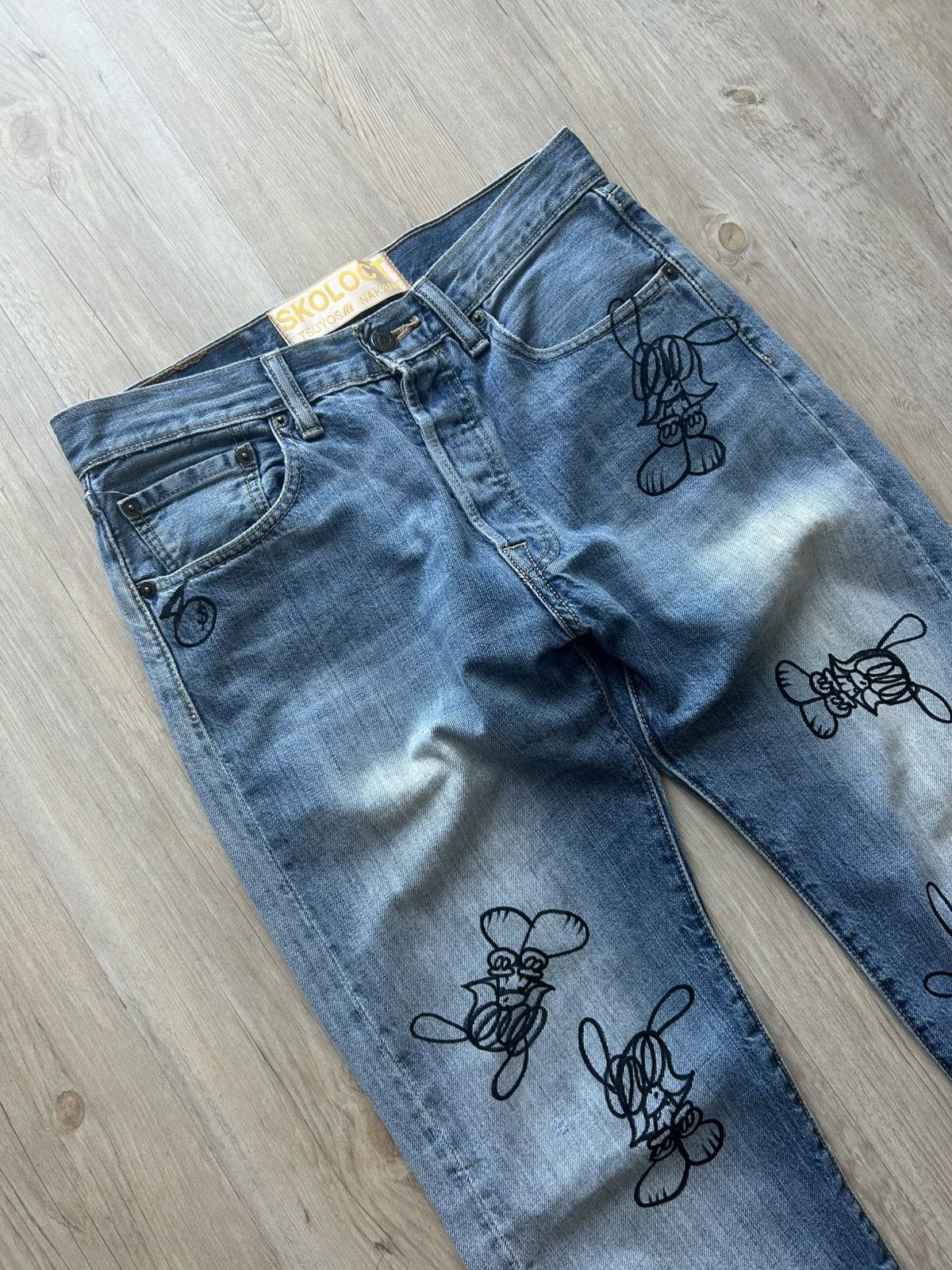 Skoloct Skoloct 1 of 1 hand drawn denim Size US 29 - 2 Thumbnail