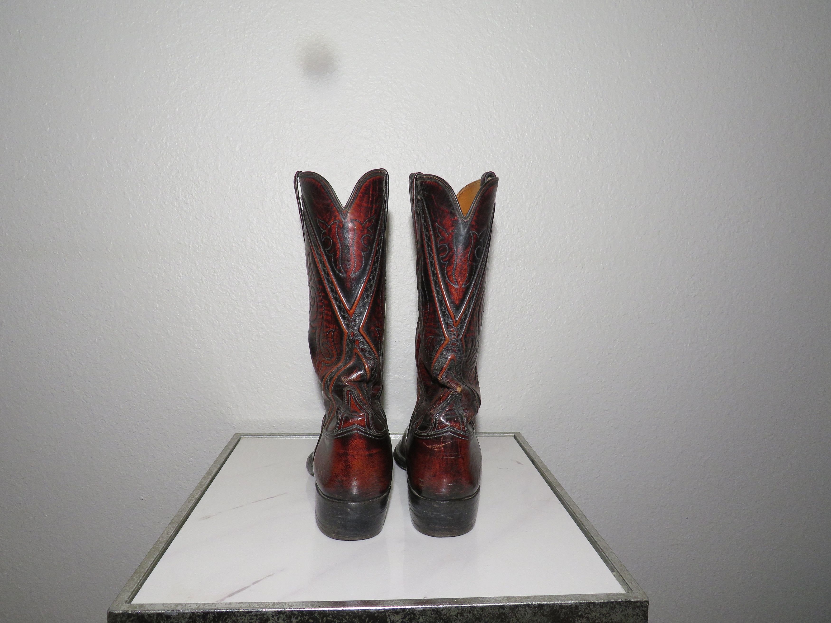 Lucchese Lucchese Boots Black Cherry Handmade Texas USA (Men’s) Size US 8 / EU 41 - 4 Thumbnail