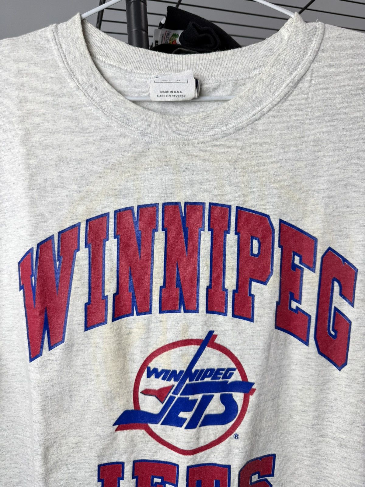 Vintage Rare 1993 NHL Winnipegs Jets Hockey T Shirt 90s Size US XL / EU 56 / 4 - 3 Thumbnail