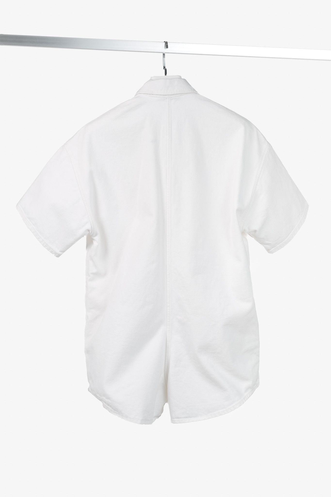 Prada Prada White Distressed Organic Denim Playsuit Size 27" / US 4 / IT 40 - 2 Thumbnail