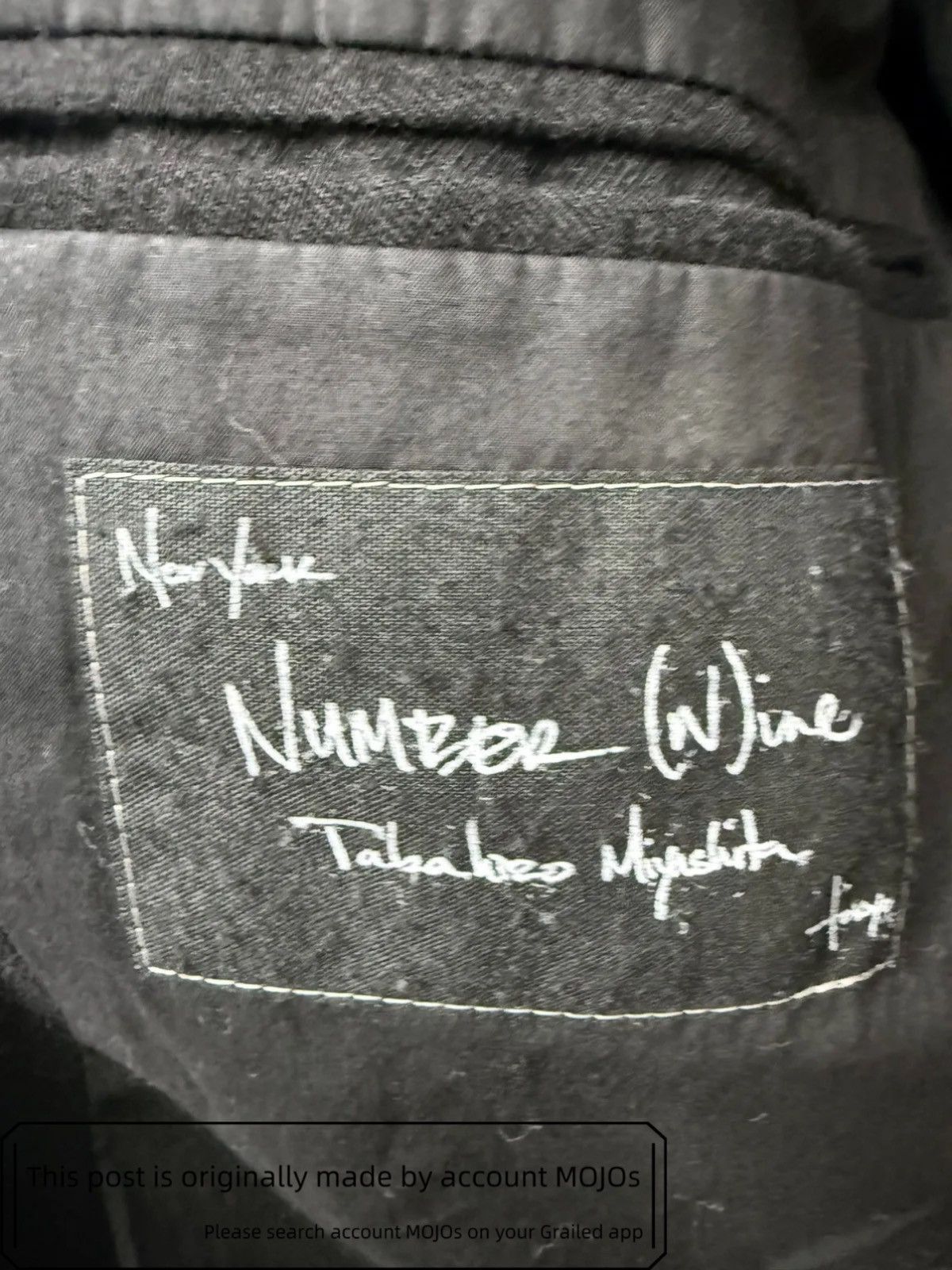 Number (N)ine Sz 3 Number Nine 06AW Noir Leather Edge Collar Coat mojos49 Size US L / EU 52-54 / 3 - 7 Thumbnail
