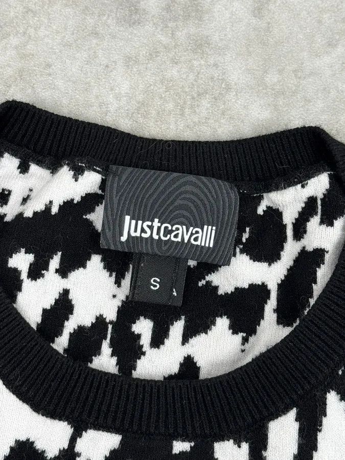 Roberto Cavalli AW2021 Cavalli Black & White Irregular Volcano Pattern Sweater Size S / US 4 / IT 40 - 6 Thumbnail