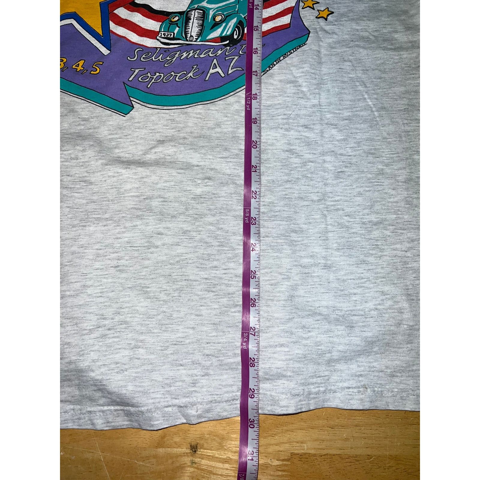 Hanes Vintage Route 66 Shirt 15th Annual Fun Run Arizona Car Tee Size US XL / EU 56 / 4 - 13 Thumbnail
