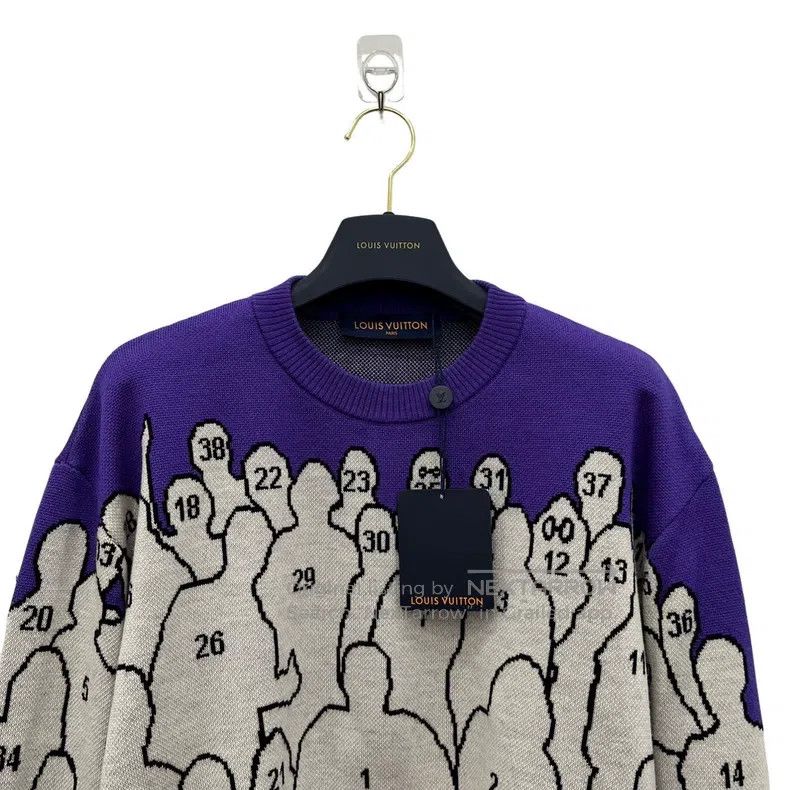 Louis Vuitton Louis Vuitton Purple character logo jacquard cartoon sweat Size US M / EU 48-50 / 2 - 3 Thumbnail