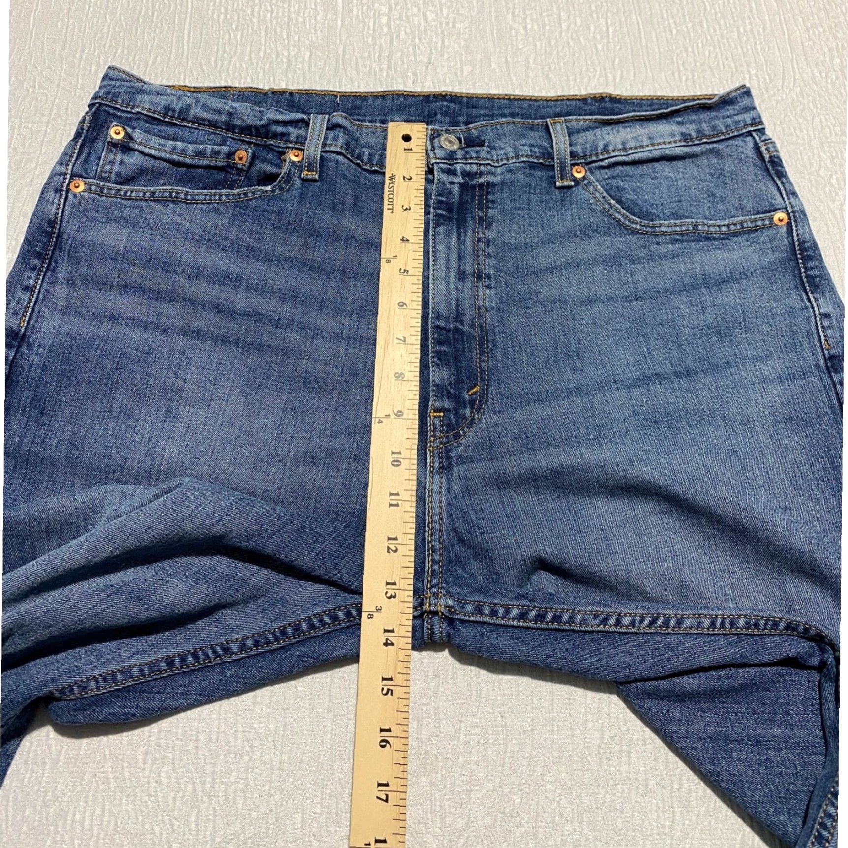 Levi's Levi's 505 Jeans Straight Men W40/L32 Medium Wash Denim Size US 40 / EU 56 - 6 Thumbnail