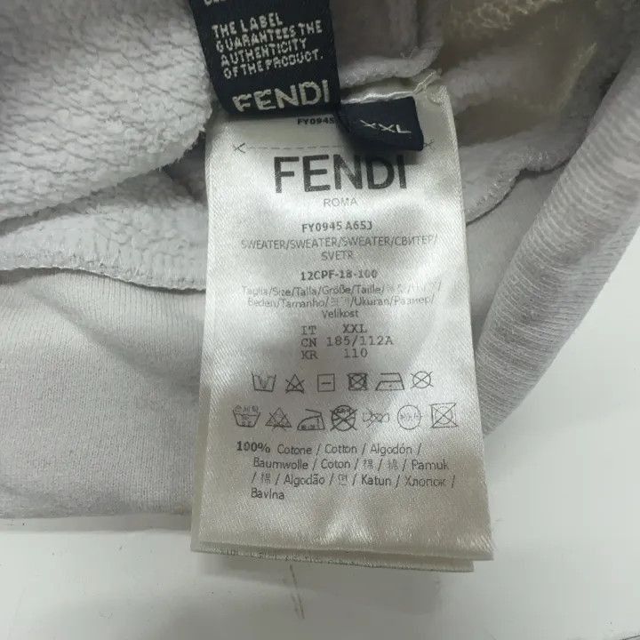 Fendi Fendi Color Block Hooded Sweatshirt -2507 Size US XXL / EU 58 / 5 - 4 Thumbnail