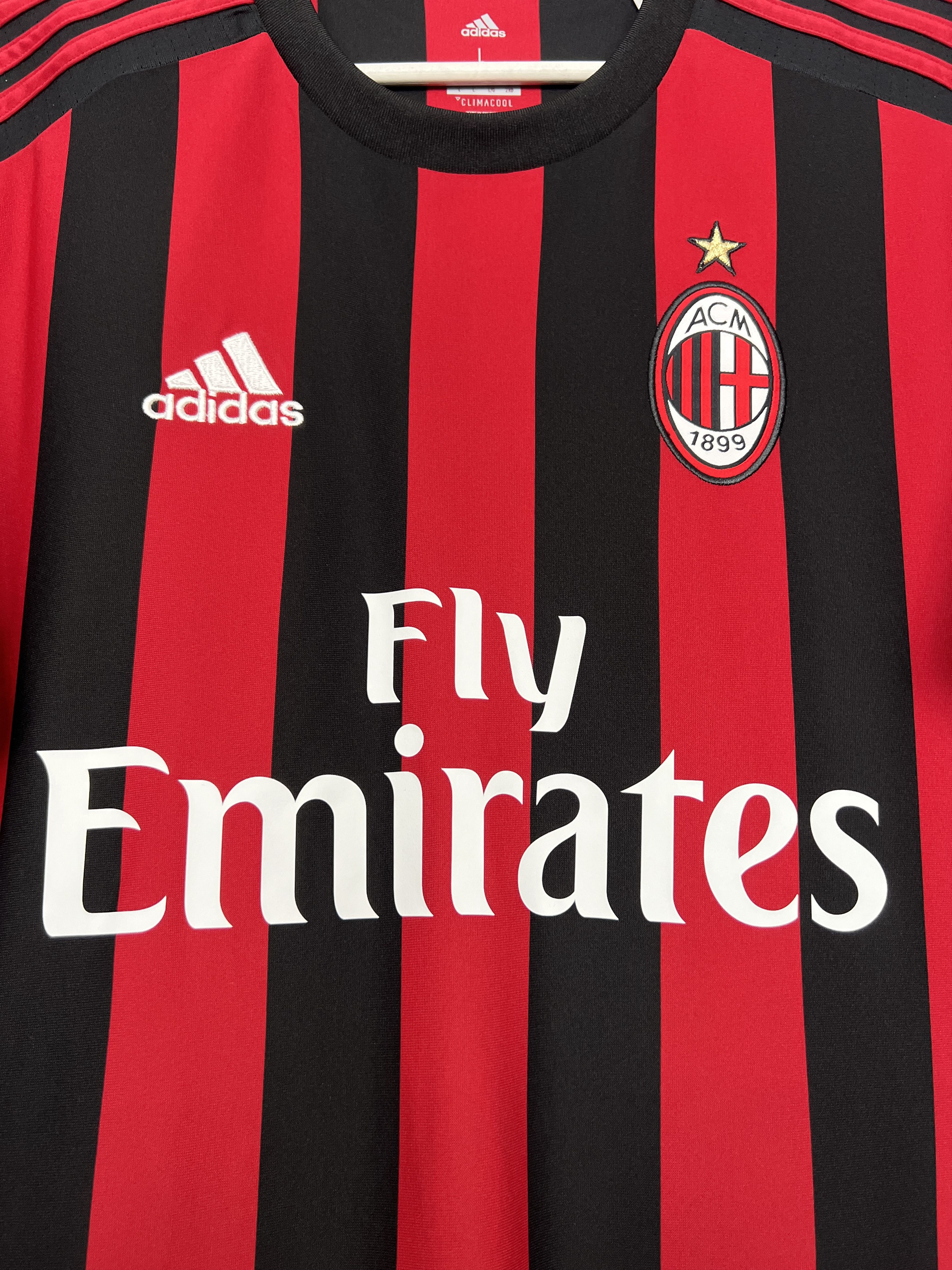Adidas AC Milan Home football shirt 2017 Soccer #19 Bonucci Adidas Size US L / EU 52-54 / 3 - 3 Thumbnail