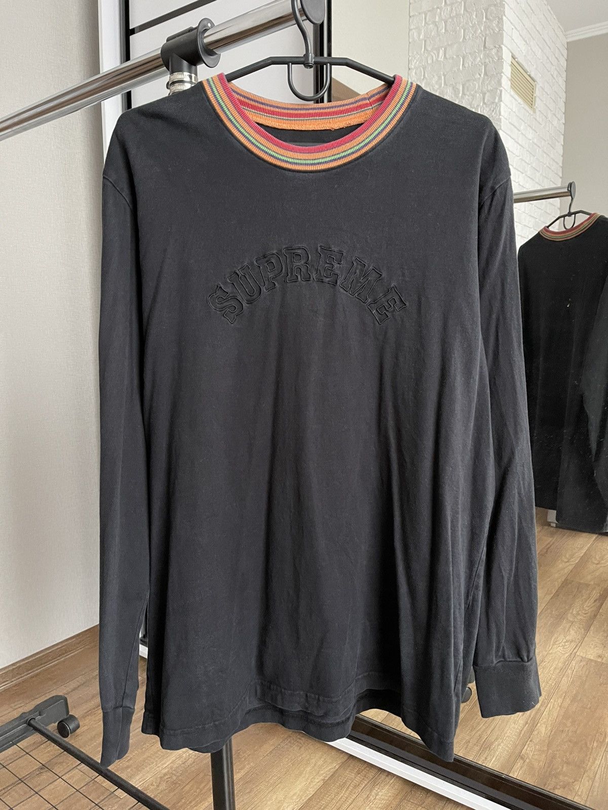 Other Supreme Multicolor Striped Rib Neck Long Sleeve T-Shirt Size US L / EU 52-54 / 3 - 1 Thumbnail