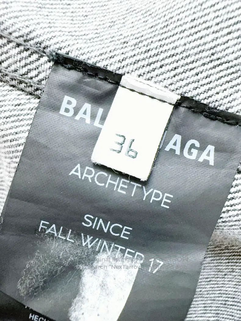 Balenciaga Balenciaga Grey-Black 36 Size Back Relief Letter Logo Long Size XS / US 0-2 / IT 36-38 - 4 Thumbnail