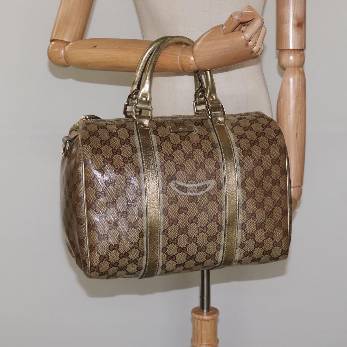 Gucci GUCCI GG Crystal Boston Bag Beige Size ONE SIZE - 23 Thumbnail