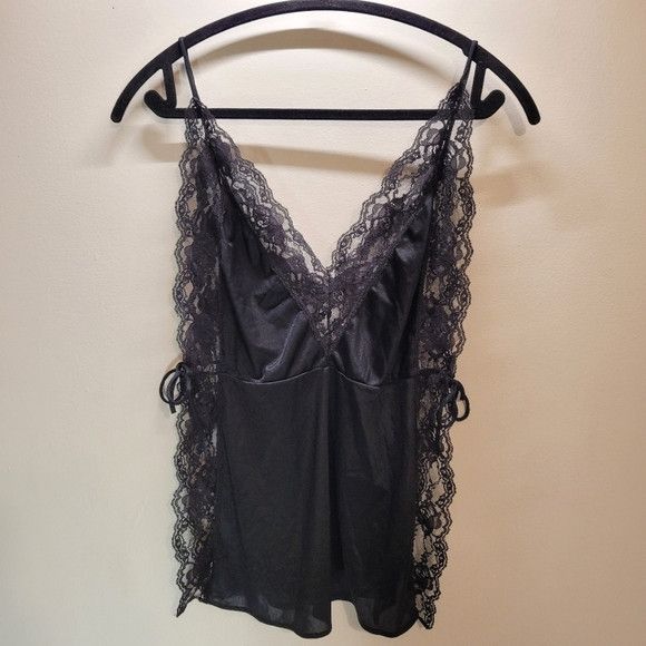 Vintage Vandemere Vintage Black Lace Side Tie Camisole - S Size ONE SIZE - 1 Thumbnail