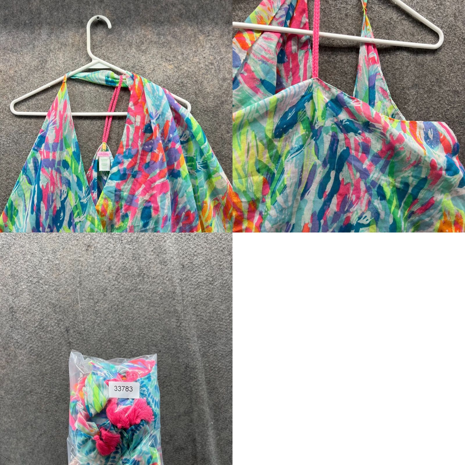 Lilly Pulitzer Lilly Pulitzer Cover Up Women Medium Multicolor Sheer Floral Tassel Trim Boho Size M / US 6-8 / IT 42-44 - 8 Thumbnail