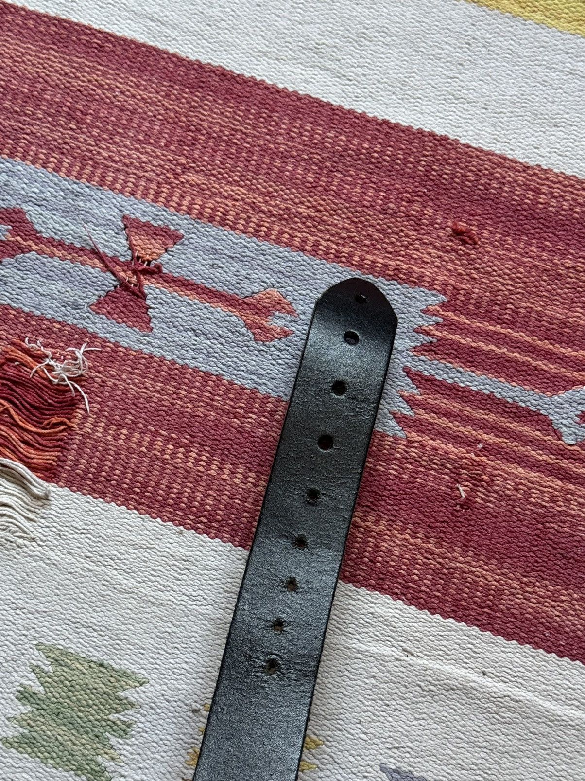 Genuine Leather Vintage Fishman USA Genuine Leather Black Belt Size ONE SIZE - 8 Thumbnail