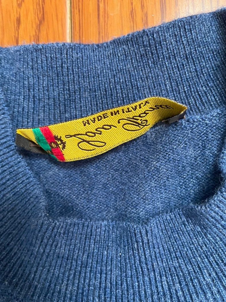 Loro Piana LORO PIANA Blue round neck 100% cashmere knit sweater Size US L / EU 52-54 / 3 - 4 Thumbnail