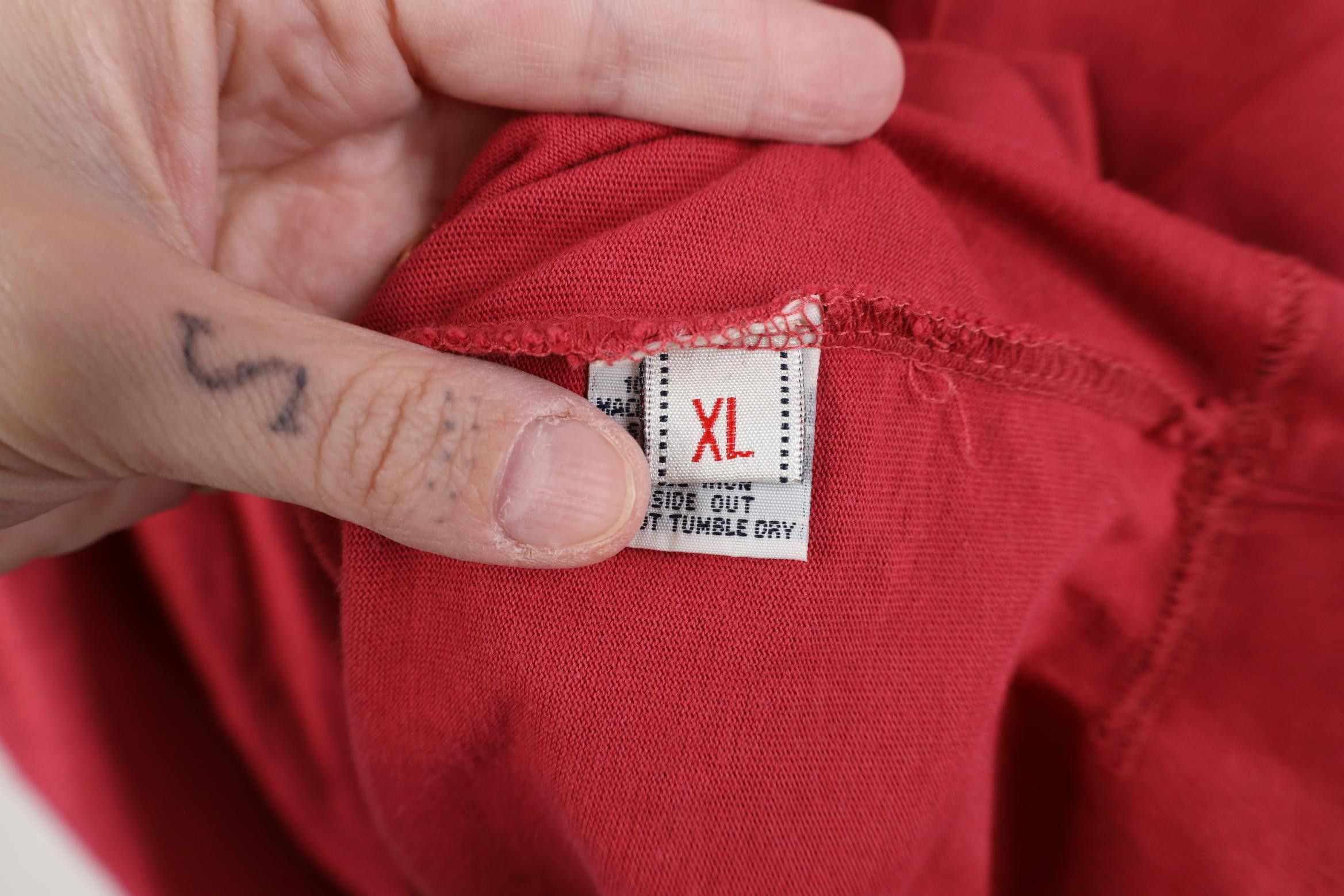 Evisu Vintage 90s EVISU Jeans Pocket Short Sleeve T-Shirt Red Size US XL / EU 56 / 4 - 8 Thumbnail