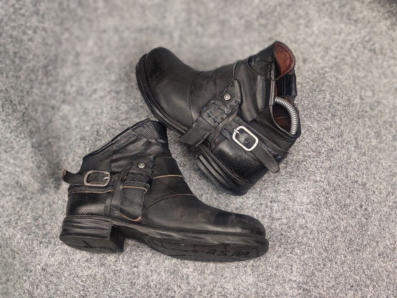A.S.98 A.S.98 Vintage Durable Leather Zip buckles Ankle Boots Size US 6 / IT 36 - 3 Thumbnail