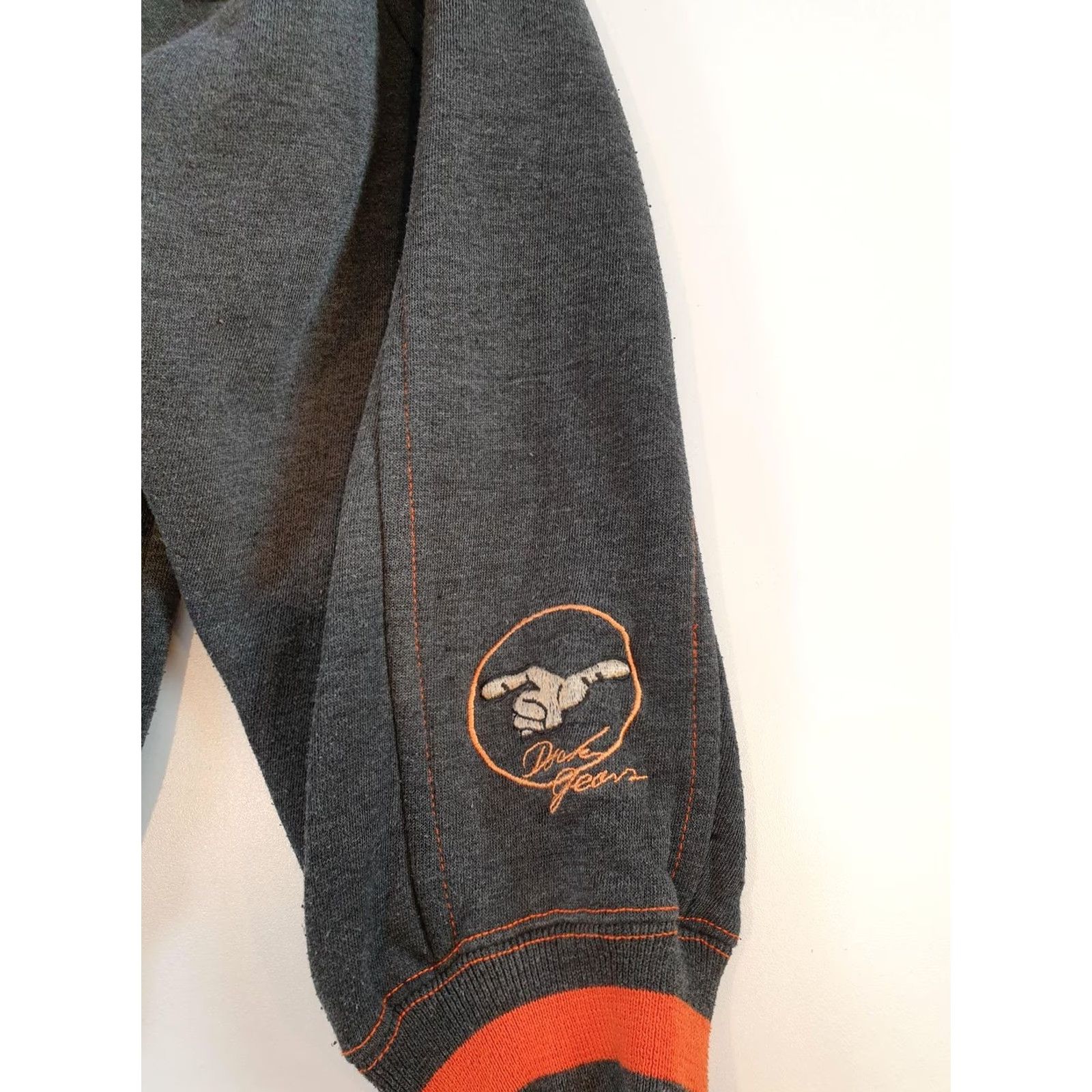 Vintage DTEK Hoodie Mens 2XL Gray Graphic Art Pullover Hooded Streetwear Stitch Embroidered Logo Pockets Size US XXL / EU 58 / 5 - 2 Thumbnail