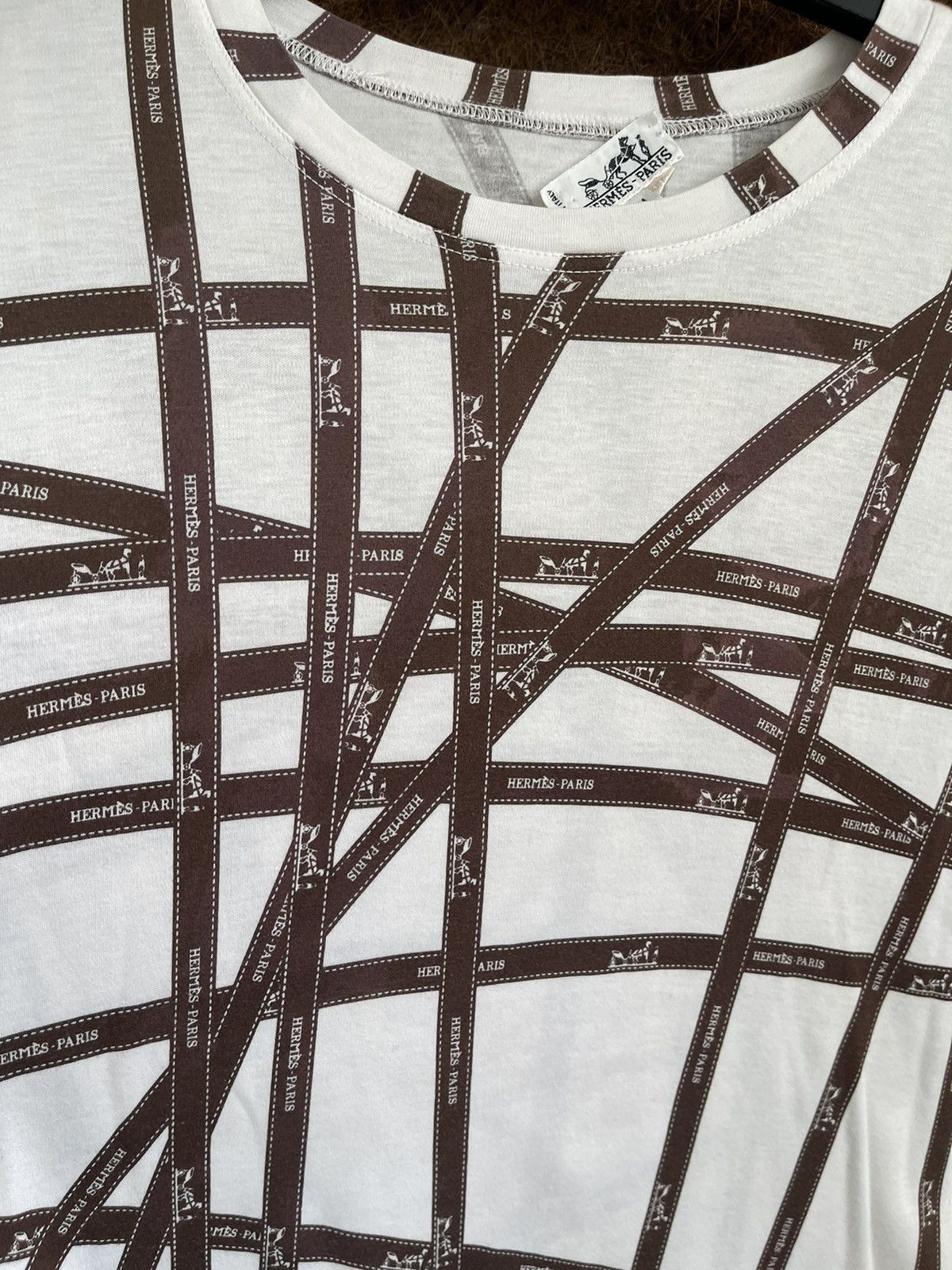 Hermes Hermes Ribbon Print T Shirt Size US M / EU 48-50 / 2 - 5 Thumbnail