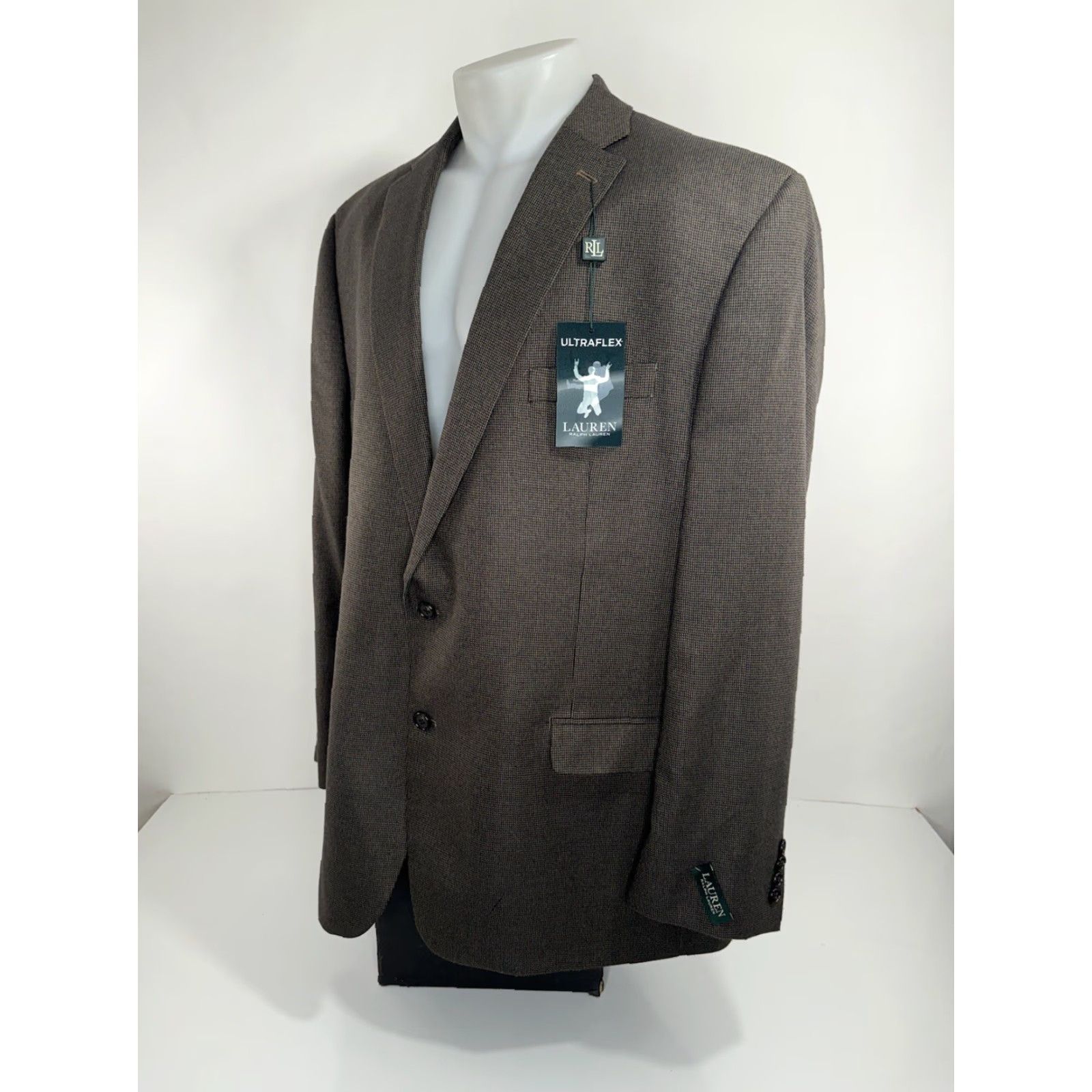 Ralph Lauren LAUREN RALPH LAUREN Blazer - Lexington 50 L UltraFlex - Brown - Big & Tall - 50 Long - Men Size 50R - 3 Thumbnail