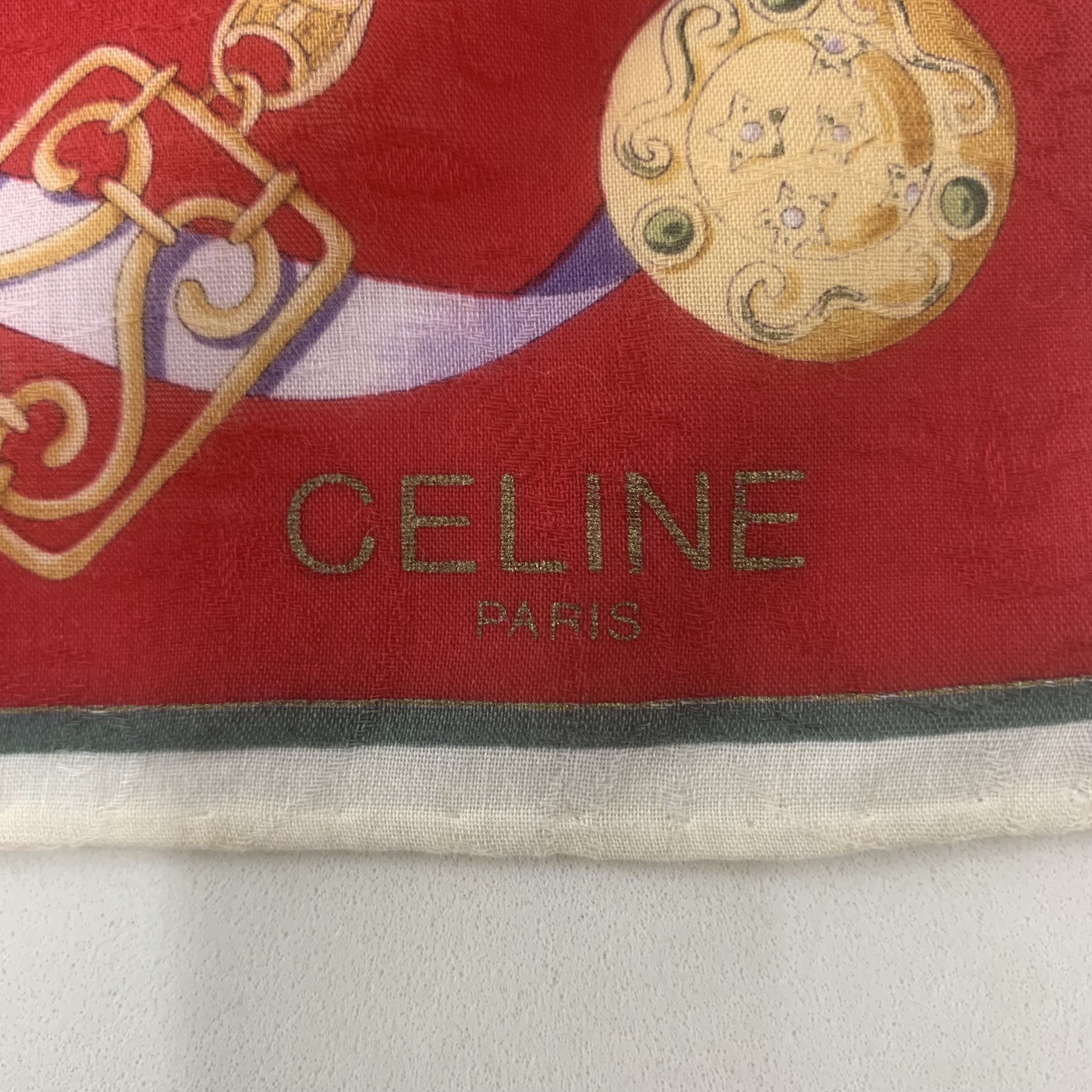 Celine Celine Handkerchief Bandana Neckerchief Pocket Square TB1112 Size ONE SIZE - 4 Thumbnail