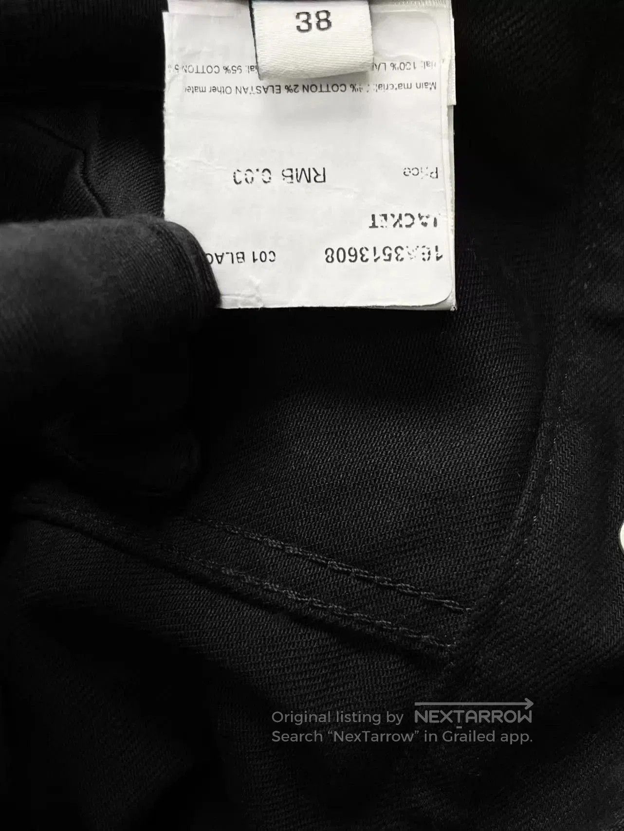 Givenchy givenchy black denim jacket with leather sleeves. Size US S / EU 44-46 / 1 - 5 Thumbnail