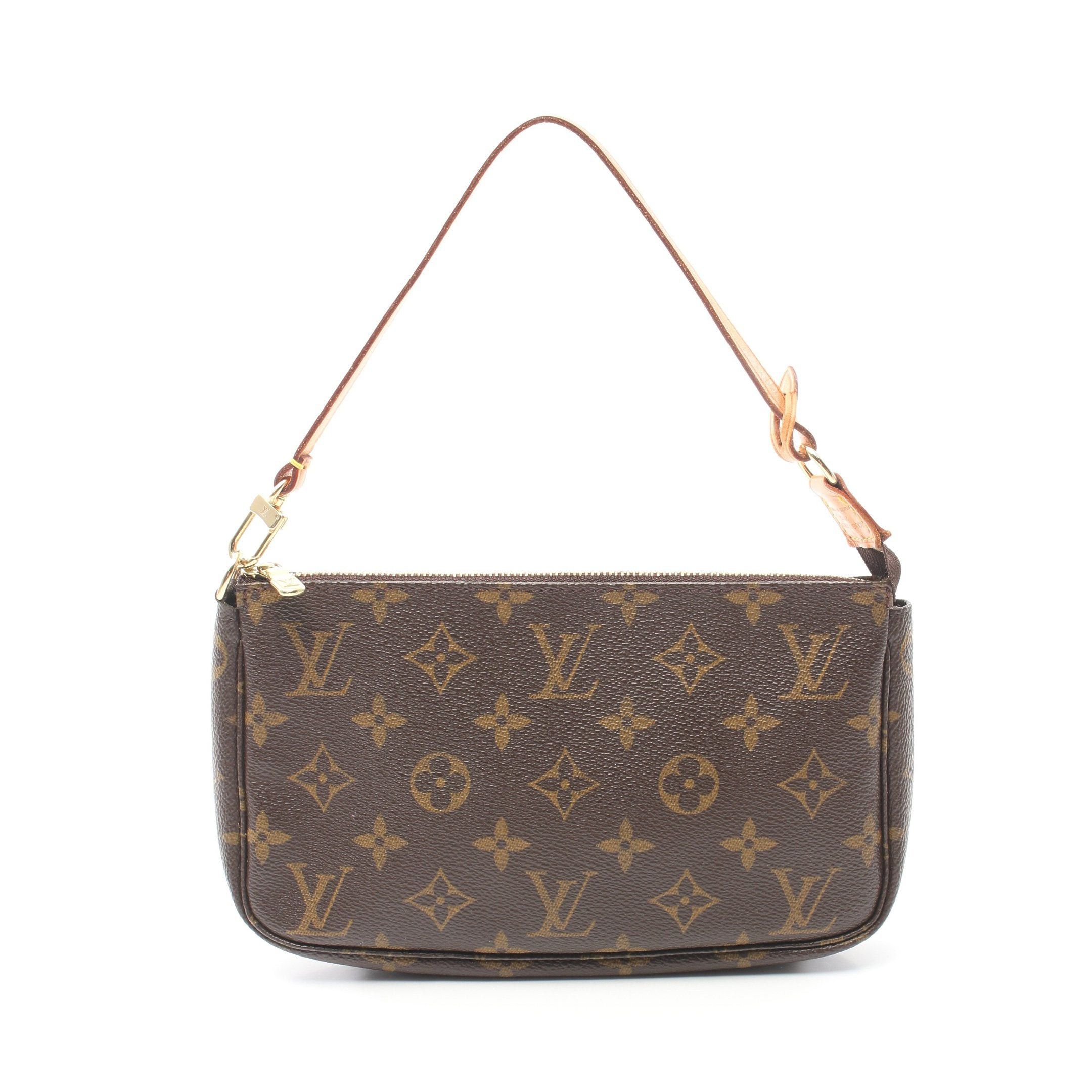 Louis Vuitton Louis Vuitton Pochette Accessoires Monogram Handbag Leather Brown Size ONE SIZE - 1 Thumbnail