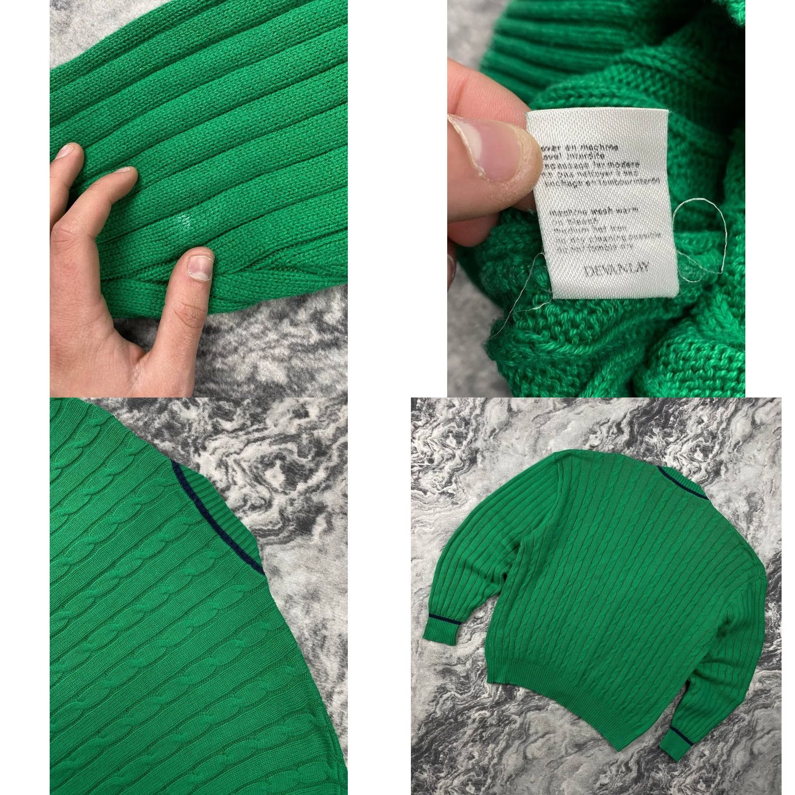 Lacoste VINTAGE Lacoste Cardigan Sweater Men Size 6 Green Logo Knit Long Sleeve Cable Knit Cardigan Chest 69 Length 72 Shoulders 70 Sleeve 63 Size US L / EU 52-54 / 3 - 8 Thumbnail