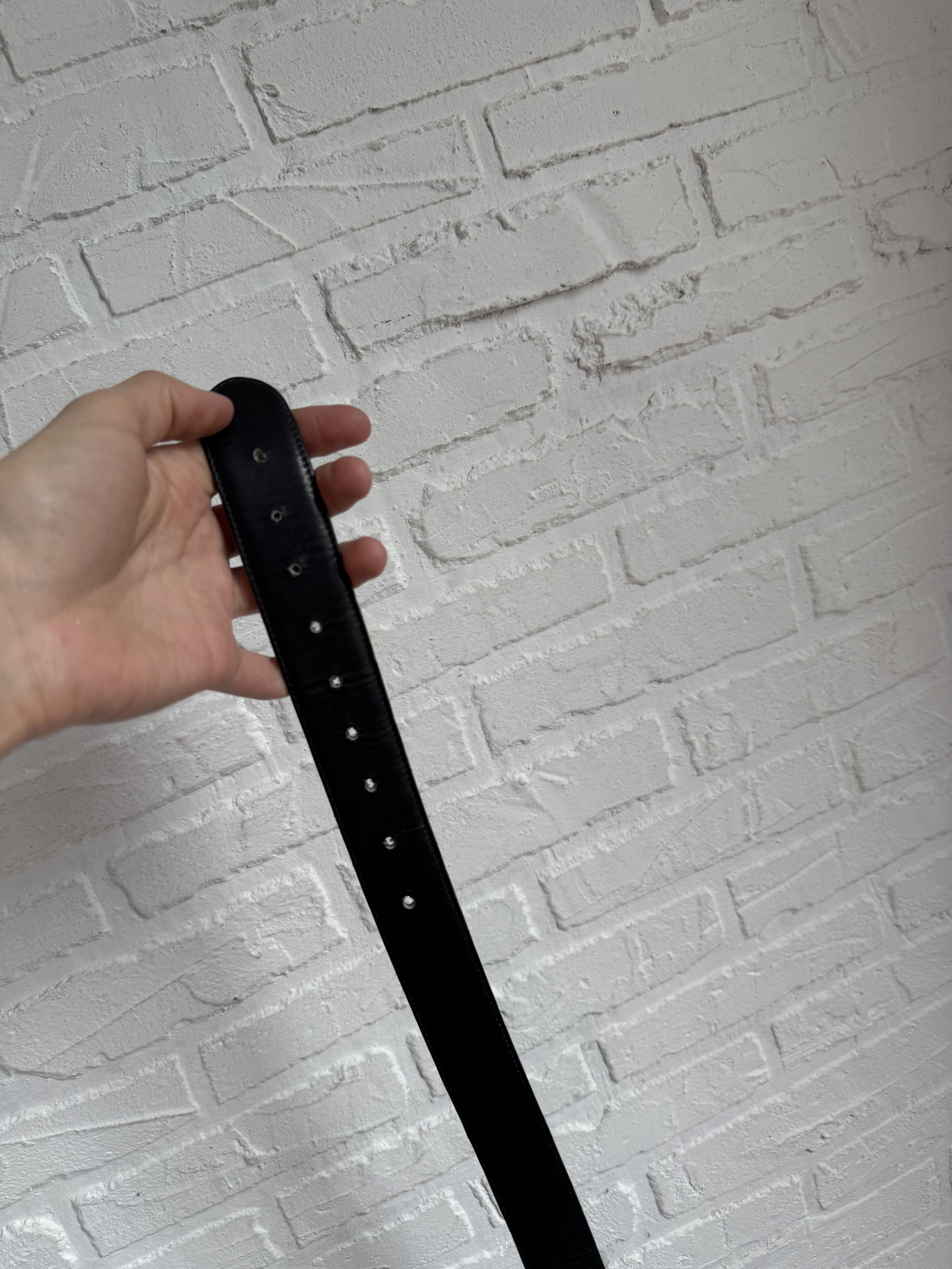 Gucci Vintage Gucci Interlocking GG Belt Black Leather Size ONE SIZE - 9 Thumbnail