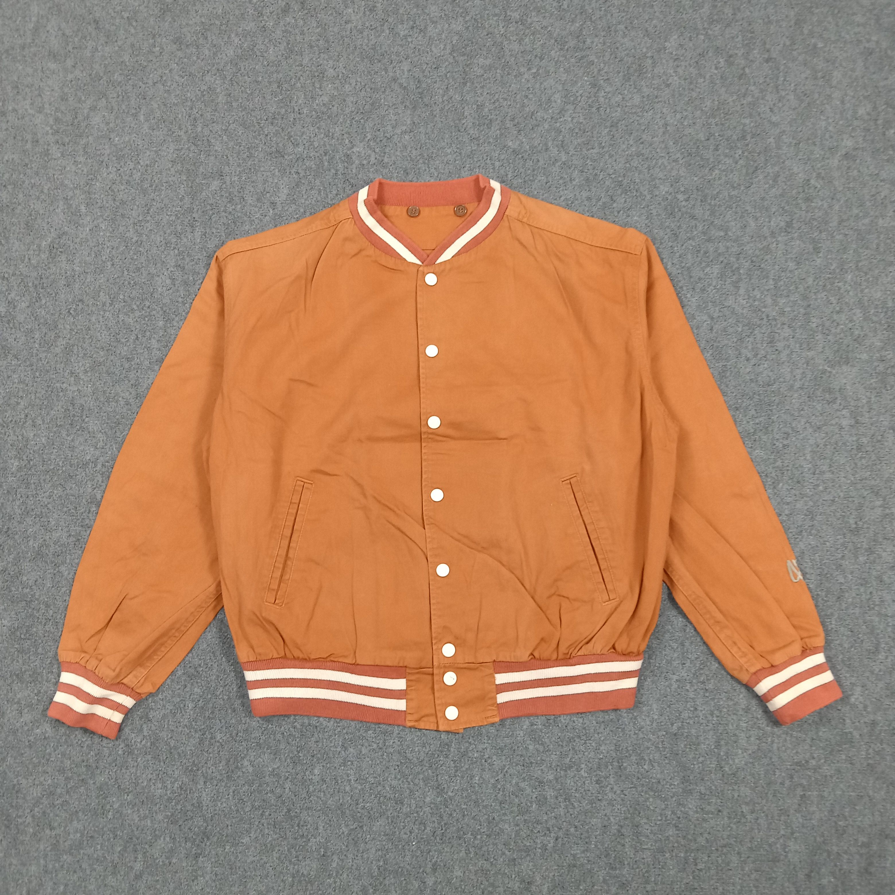 45rpm Rare 45RPM Studio Japan Varsity Orange Bomber Jacket C288N8 Size US L / EU 52-54 / 3 - 4 Thumbnail