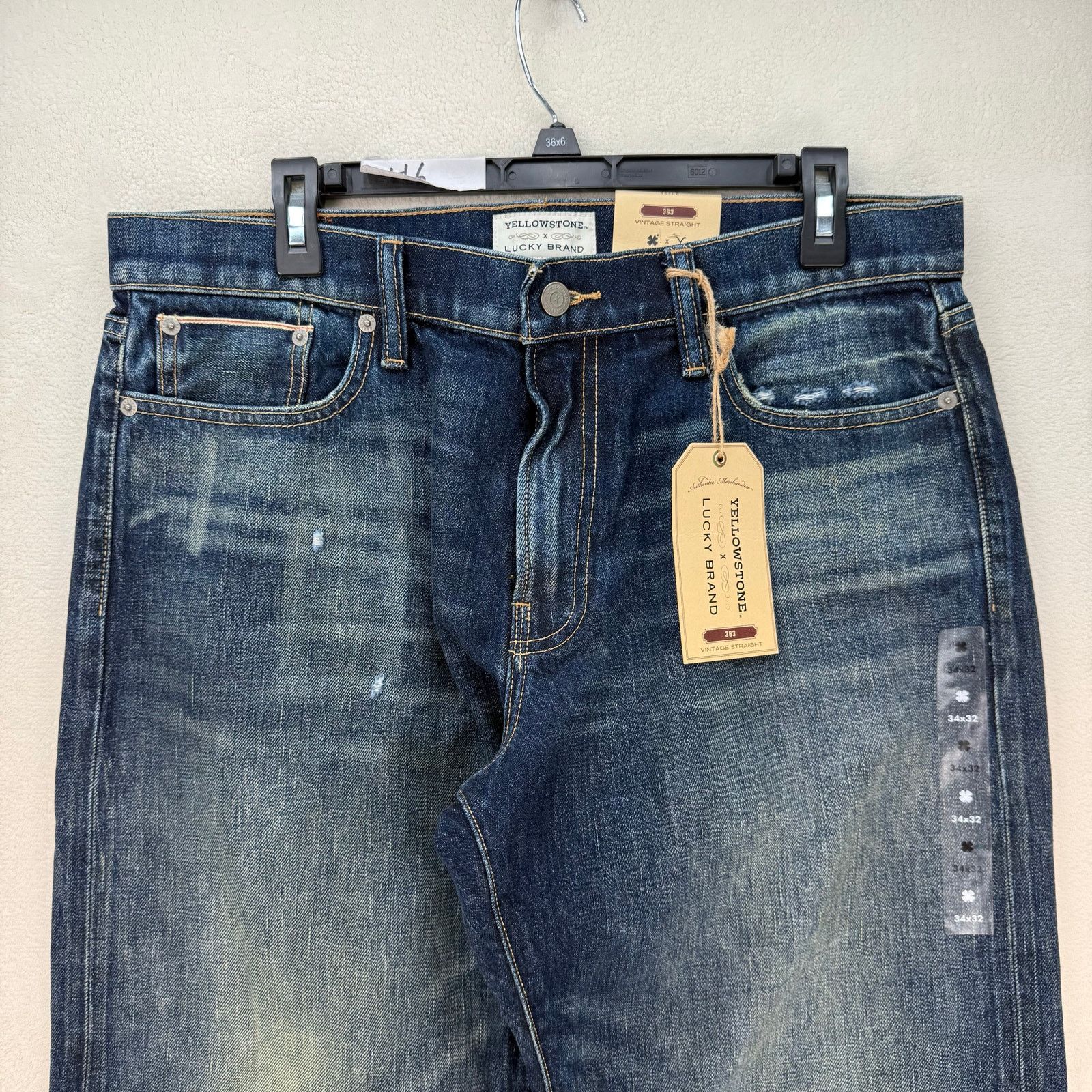 Lucky Brand LUCKY BRAND X YELLOWSTONE MEN'S 34X32 VINTAGE STRAIGHT Size US 34 / EU 50 - 2 Thumbnail